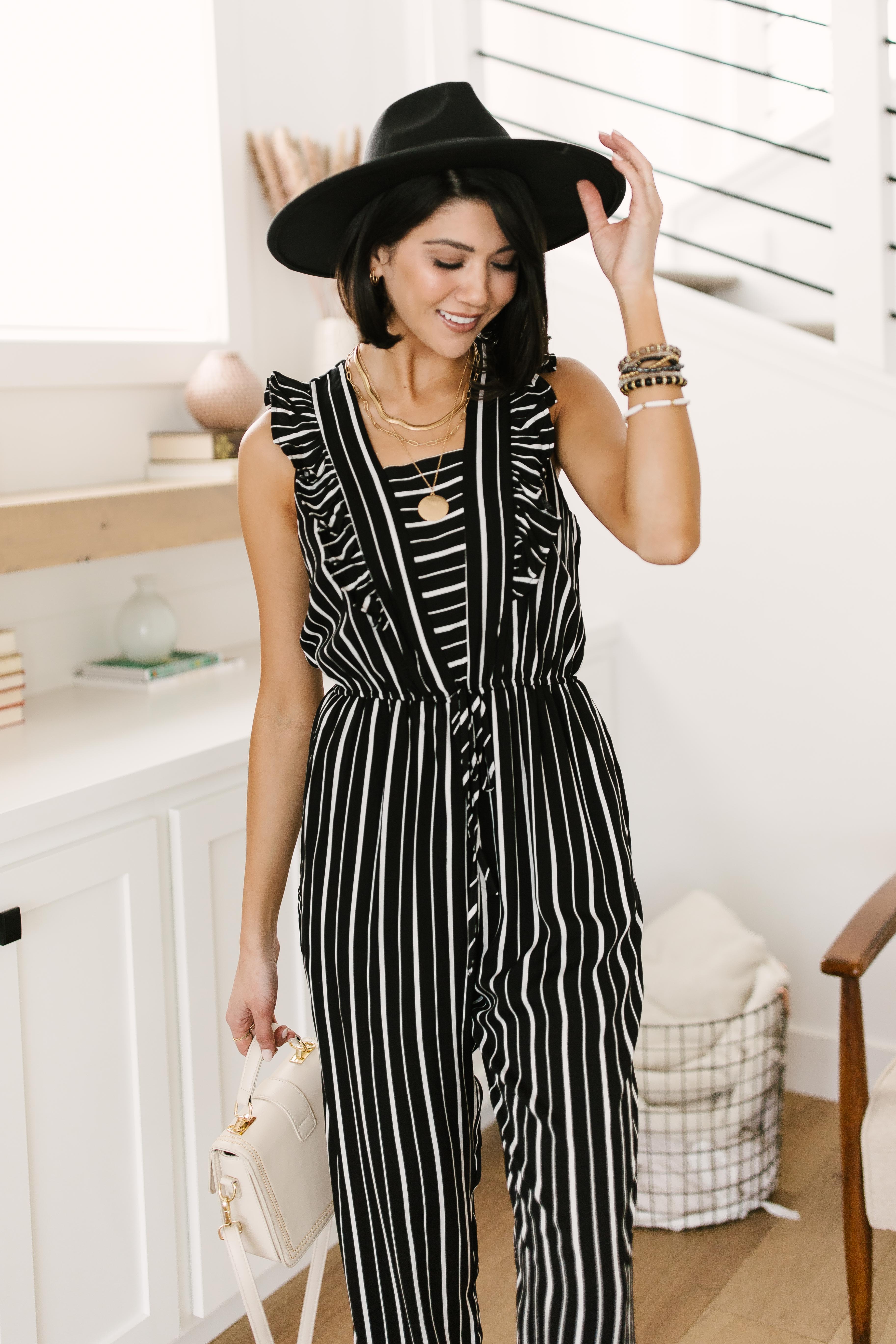 Standing Tall Striped Jumpsuit