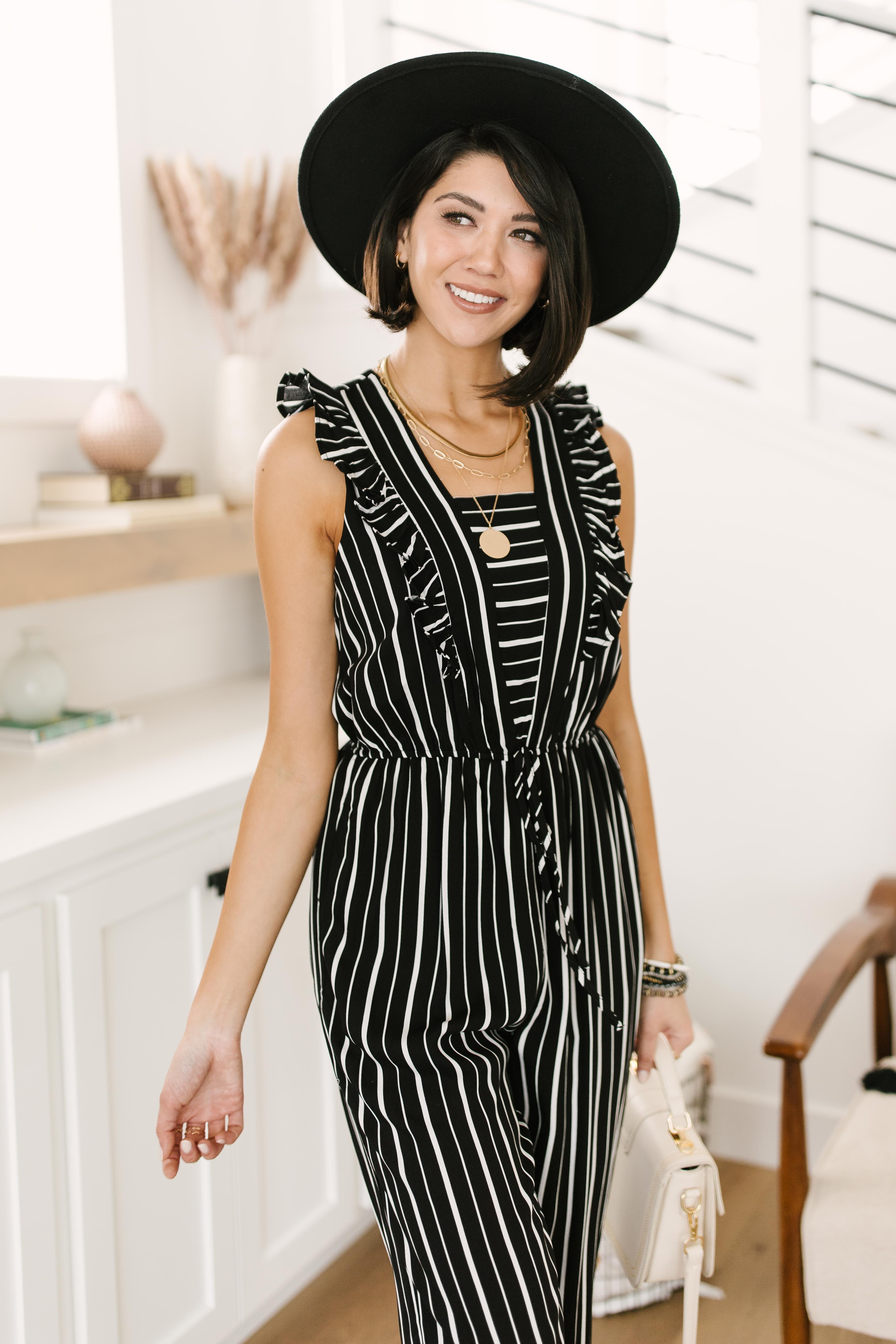 Standing Tall Striped Jumpsuit