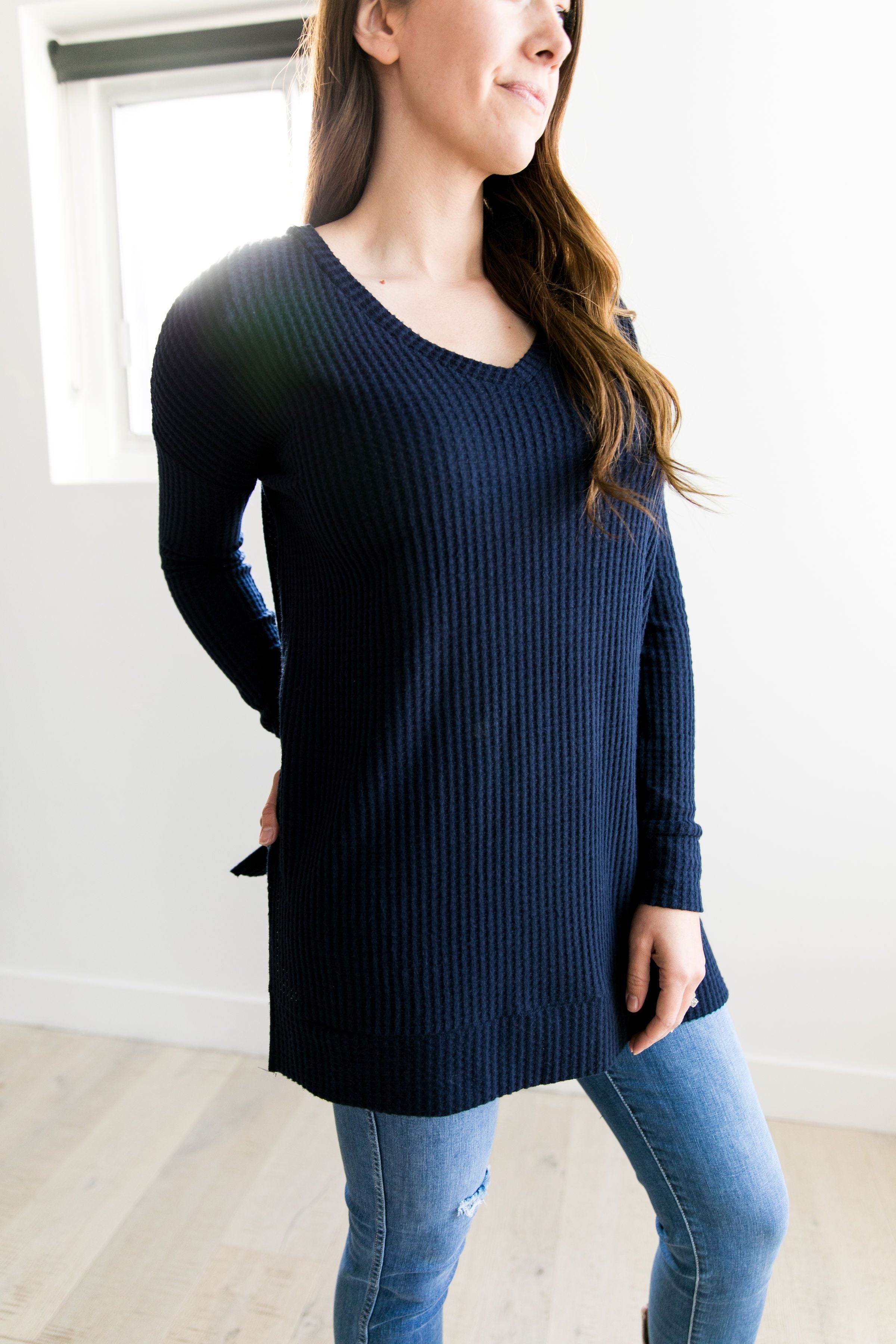 Thermal Tunic In Navy - ALL SALES FINAL