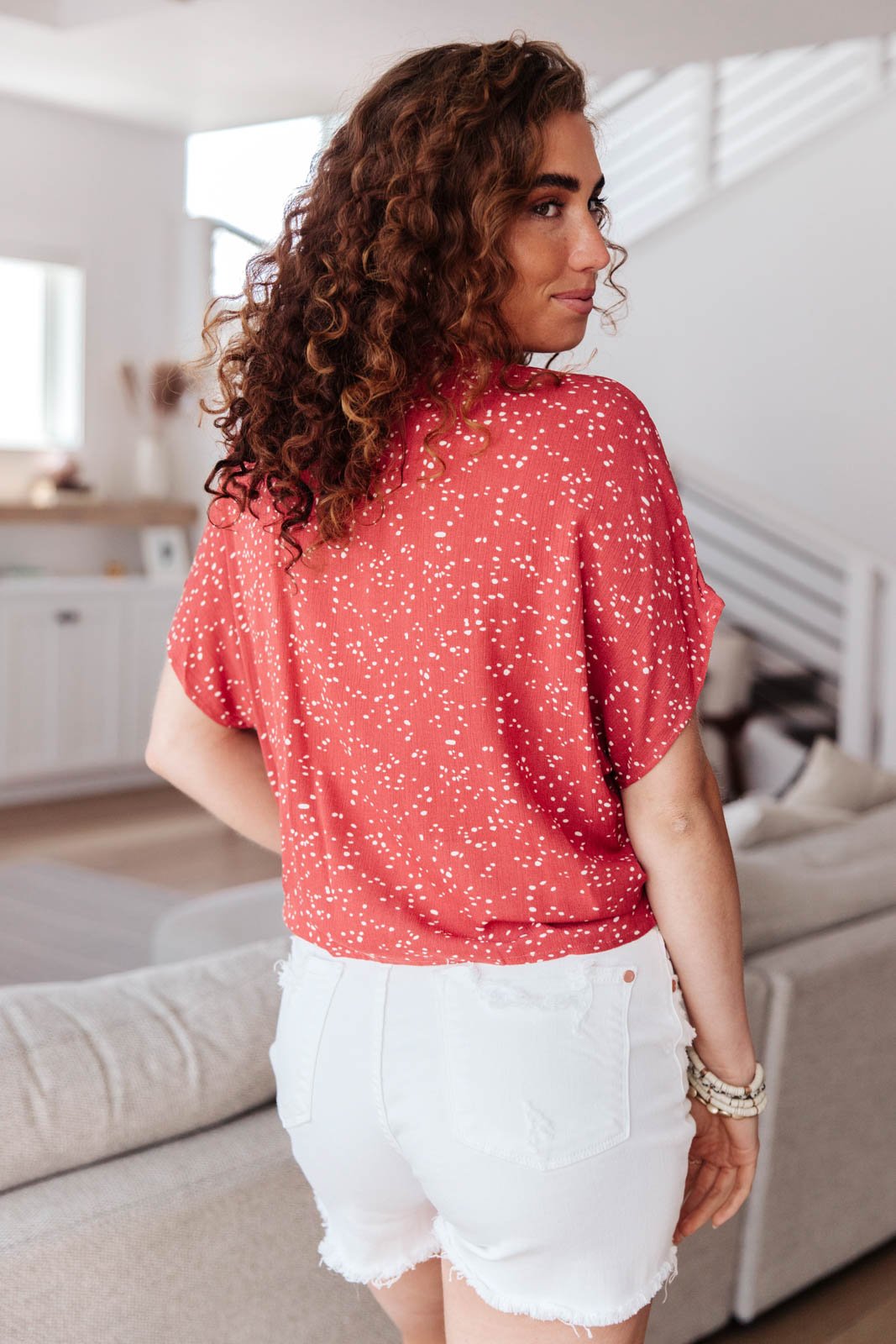 Tie A Bow Top In Red