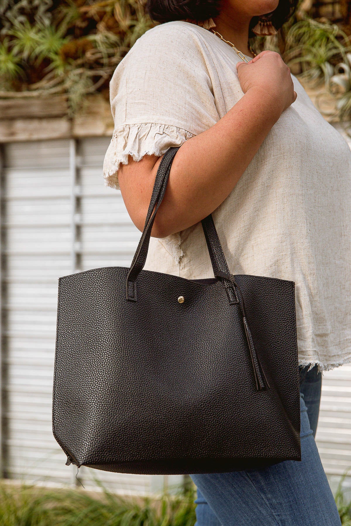 Valerie Faux Leather Tote Bag