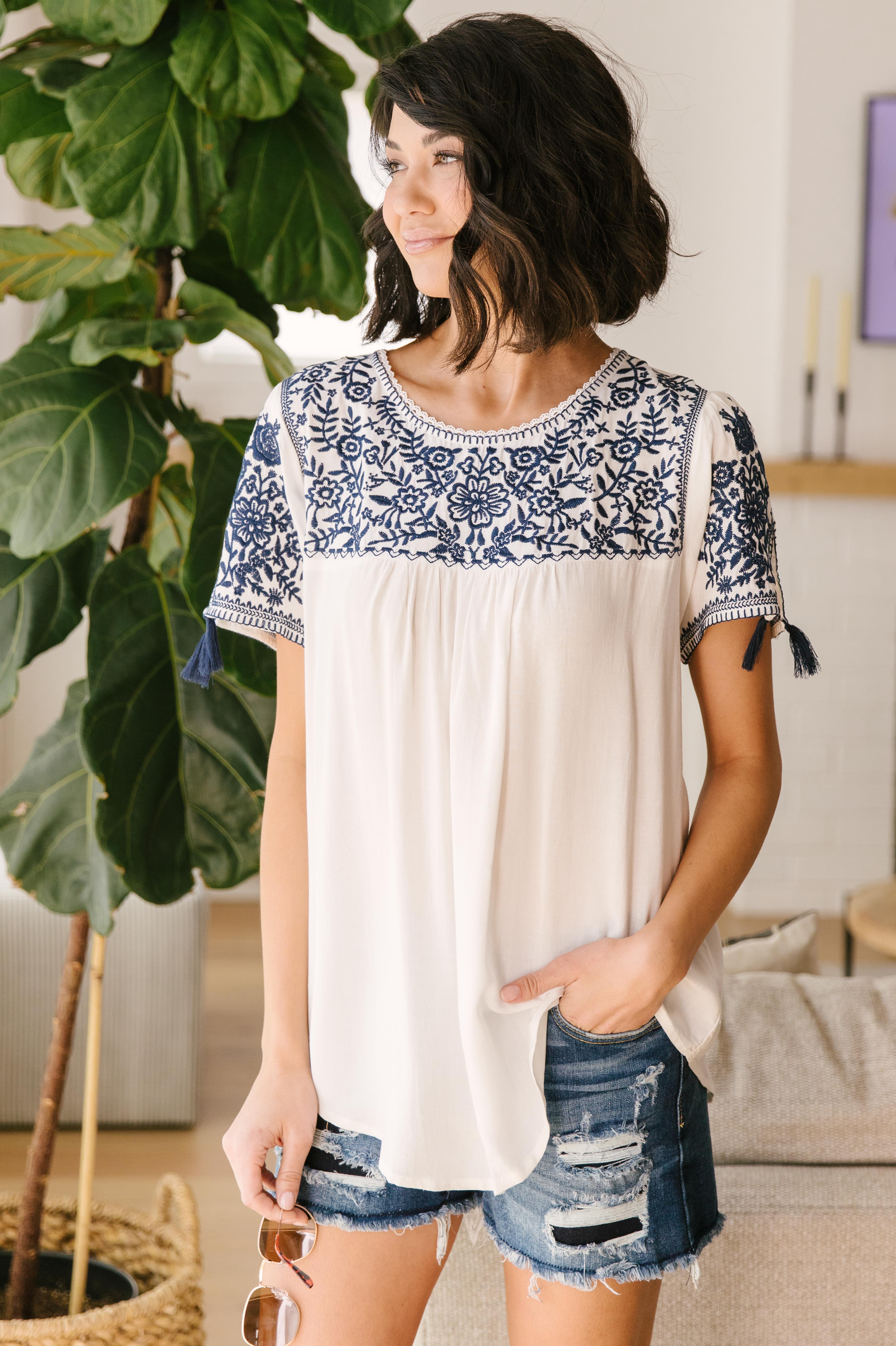 Wanderlust Embroidered Blouse