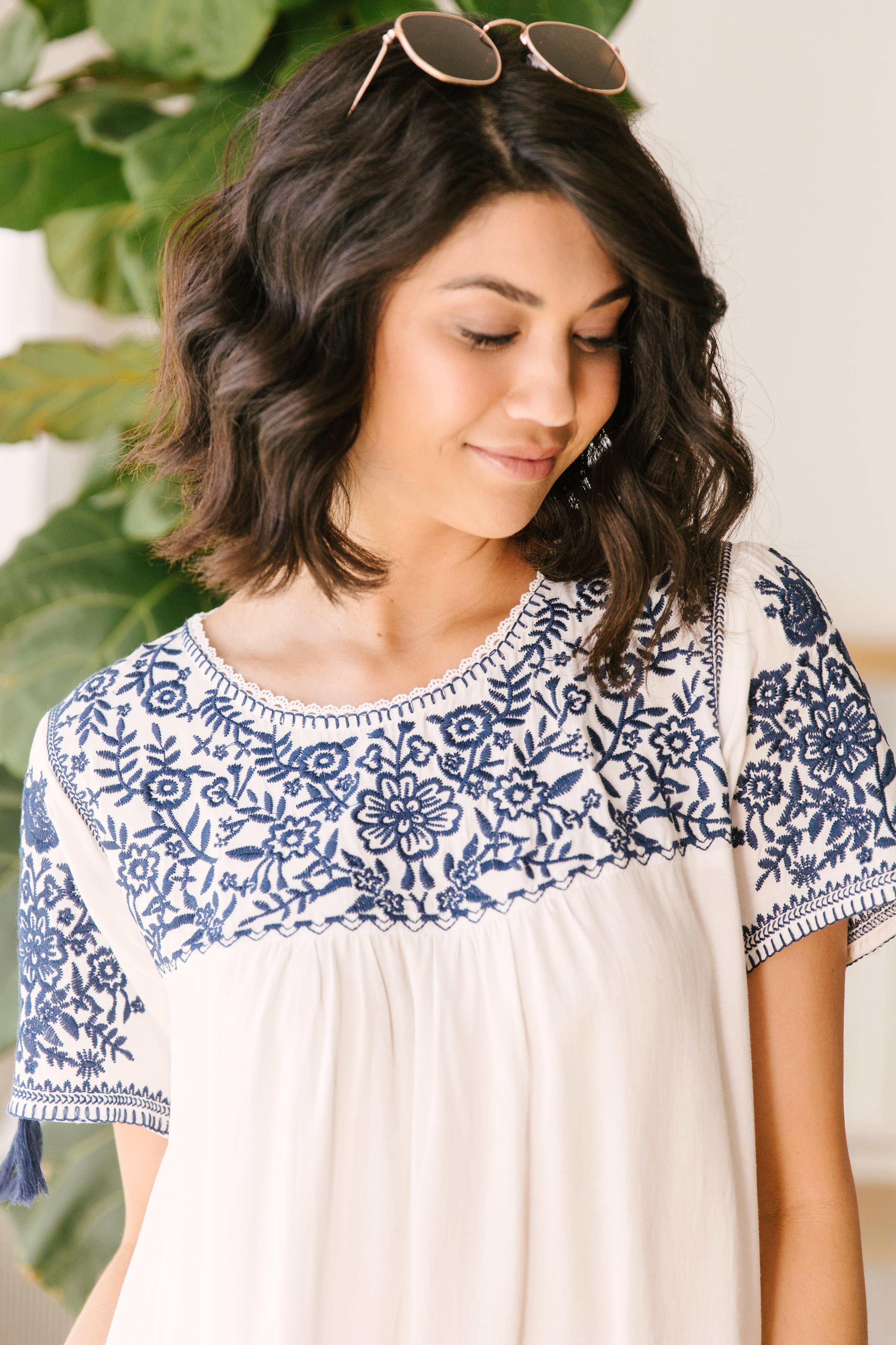 Wanderlust Embroidered Blouse