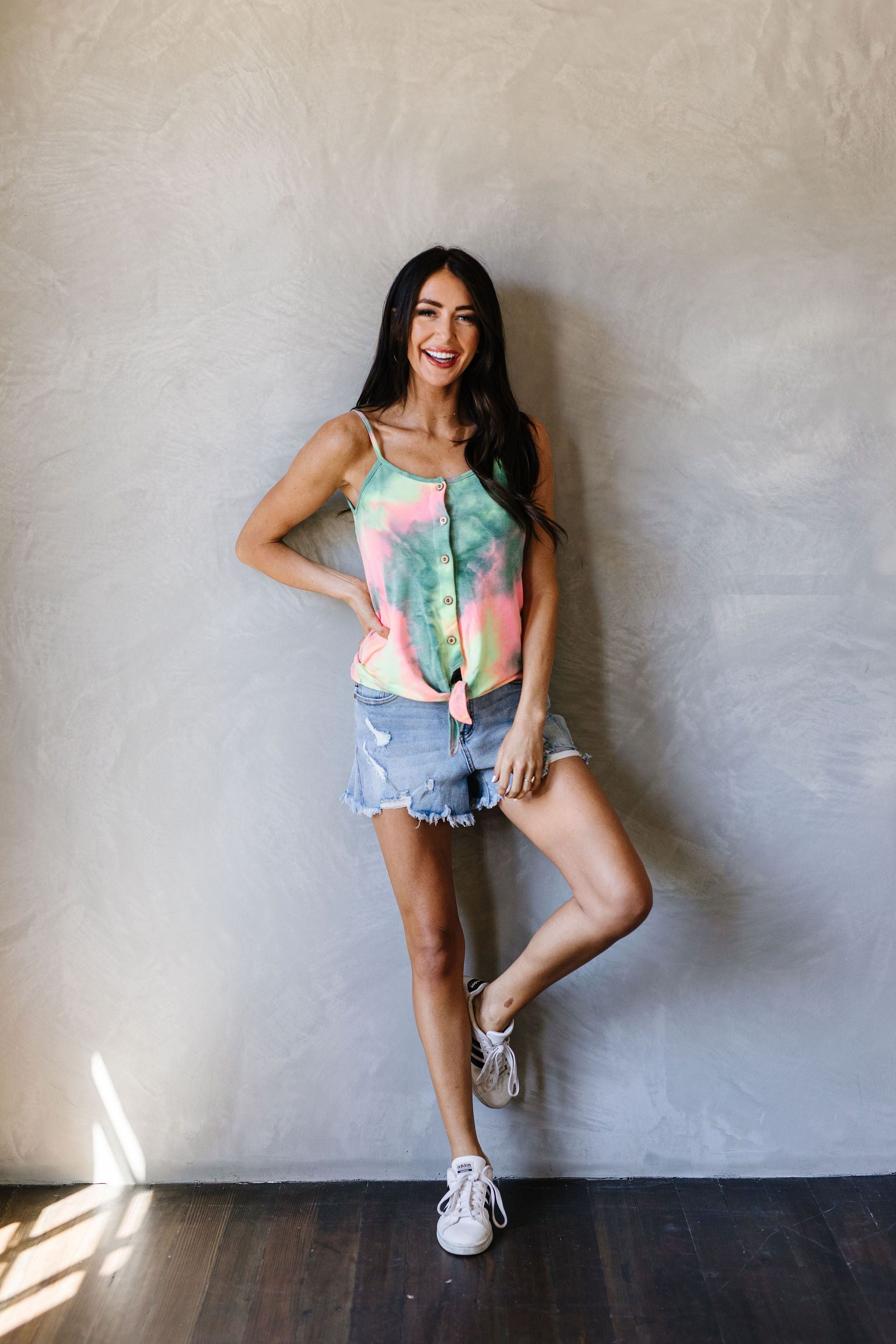 Wild N Tie Dyed Tank Green