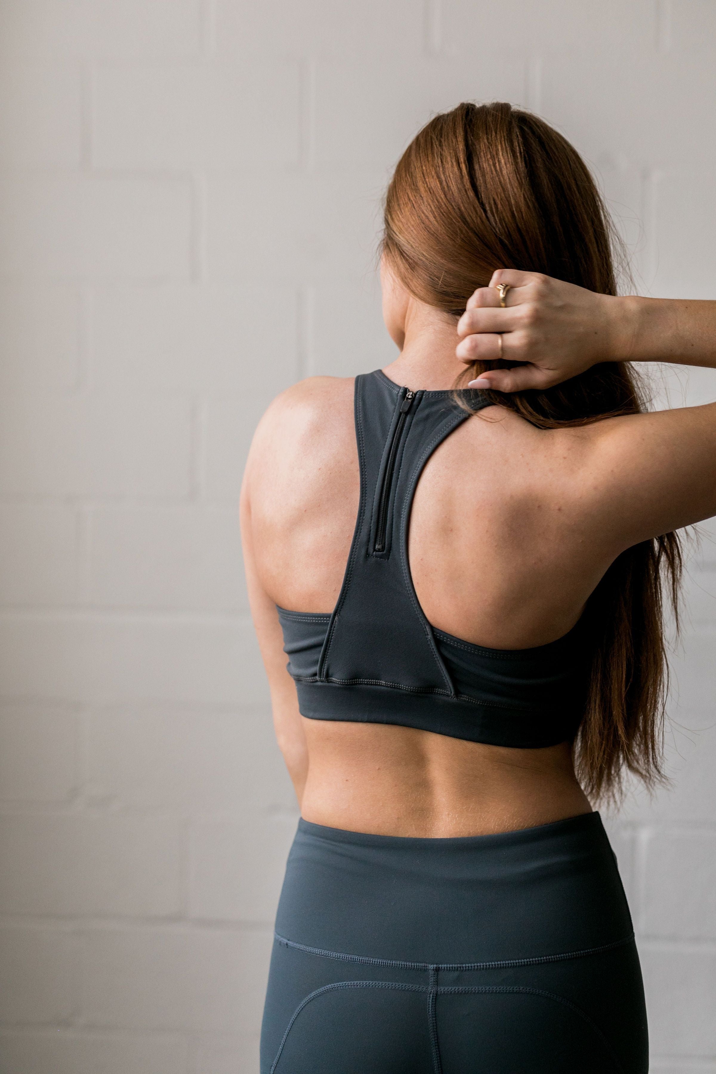 Ahead Of the Curve Sports Bra In Pine