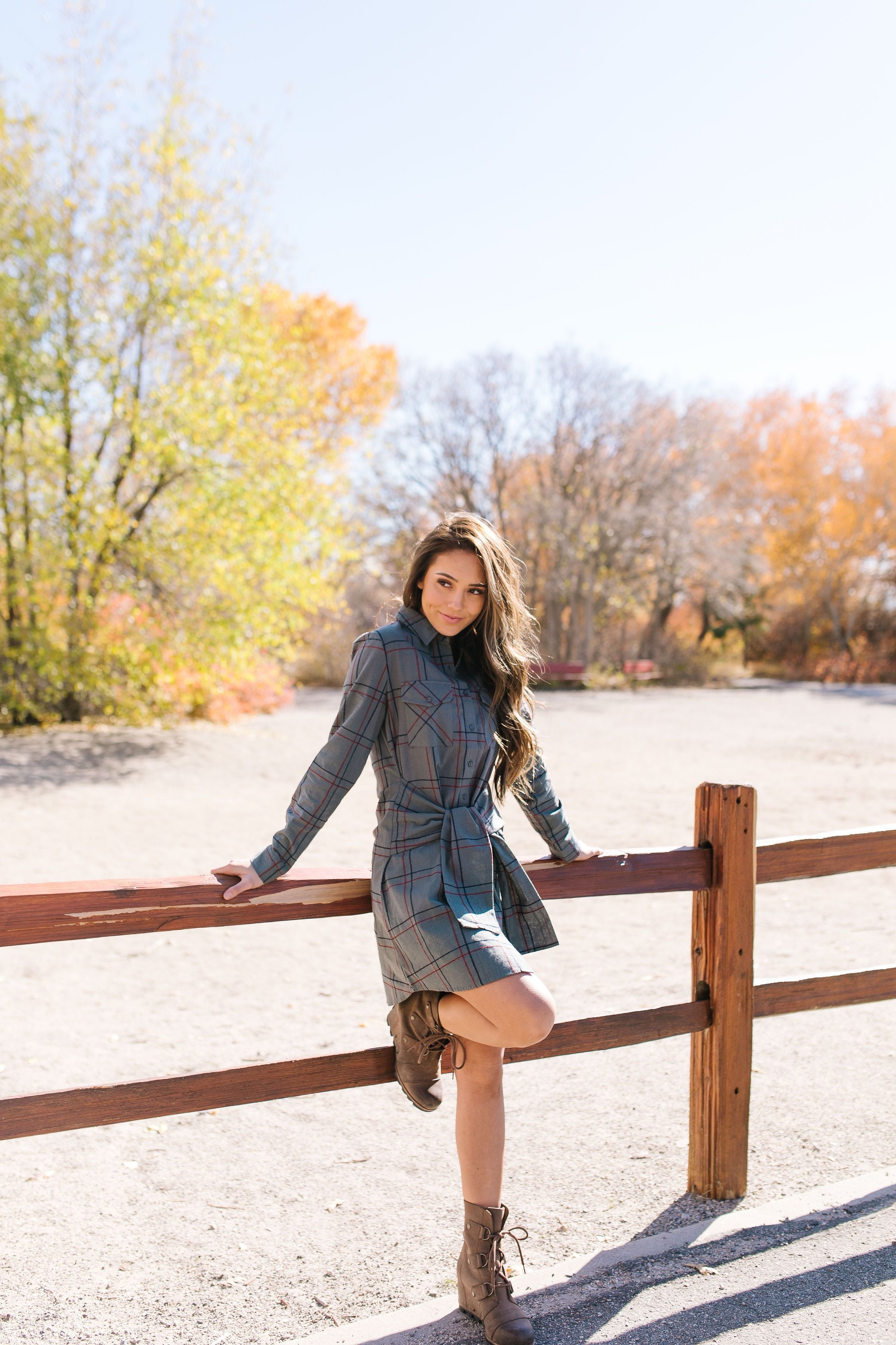 All Buttoned Up Plaid Shirt Dress - ALL SALES FINAL