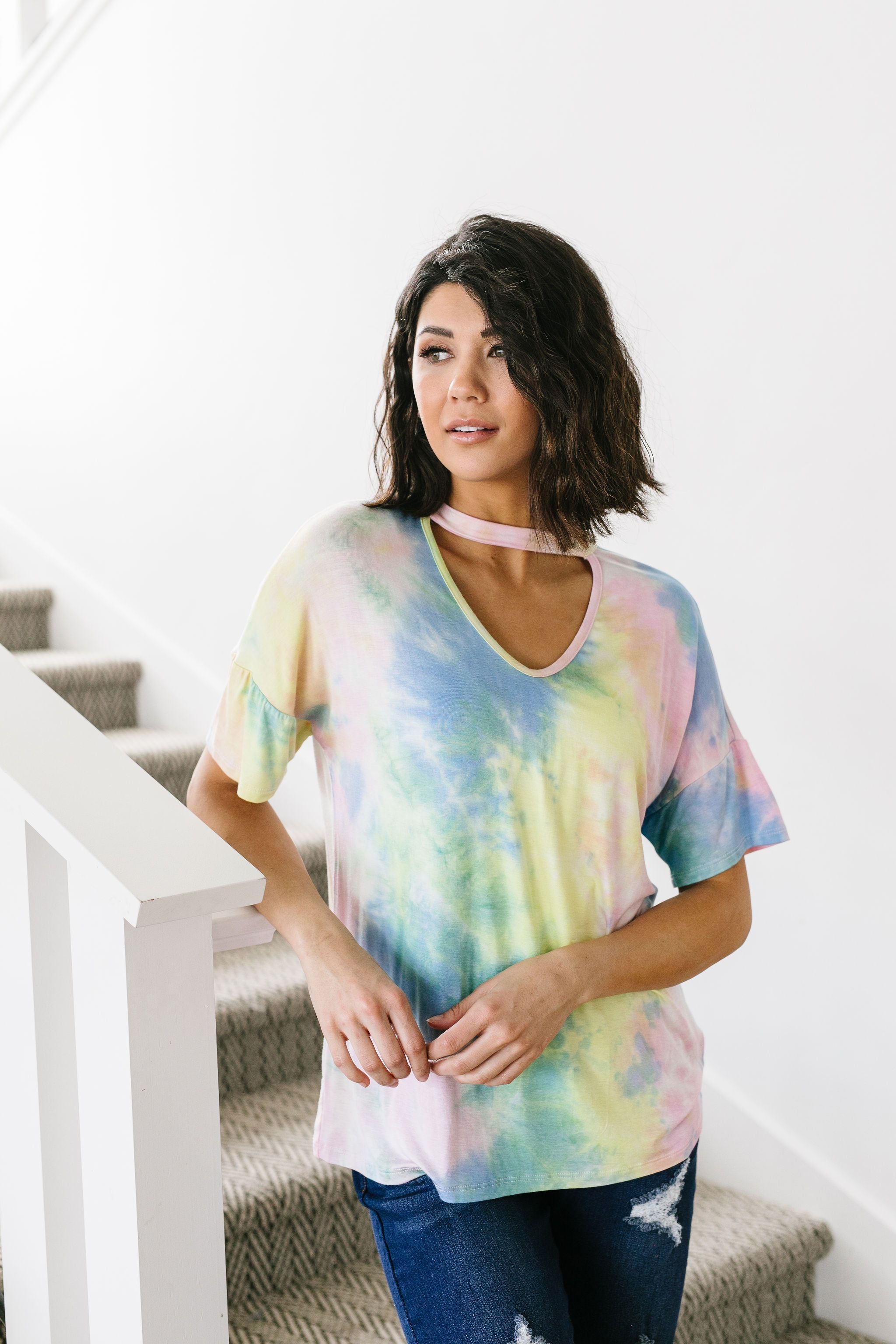 All Choked Up Tie Dye Top