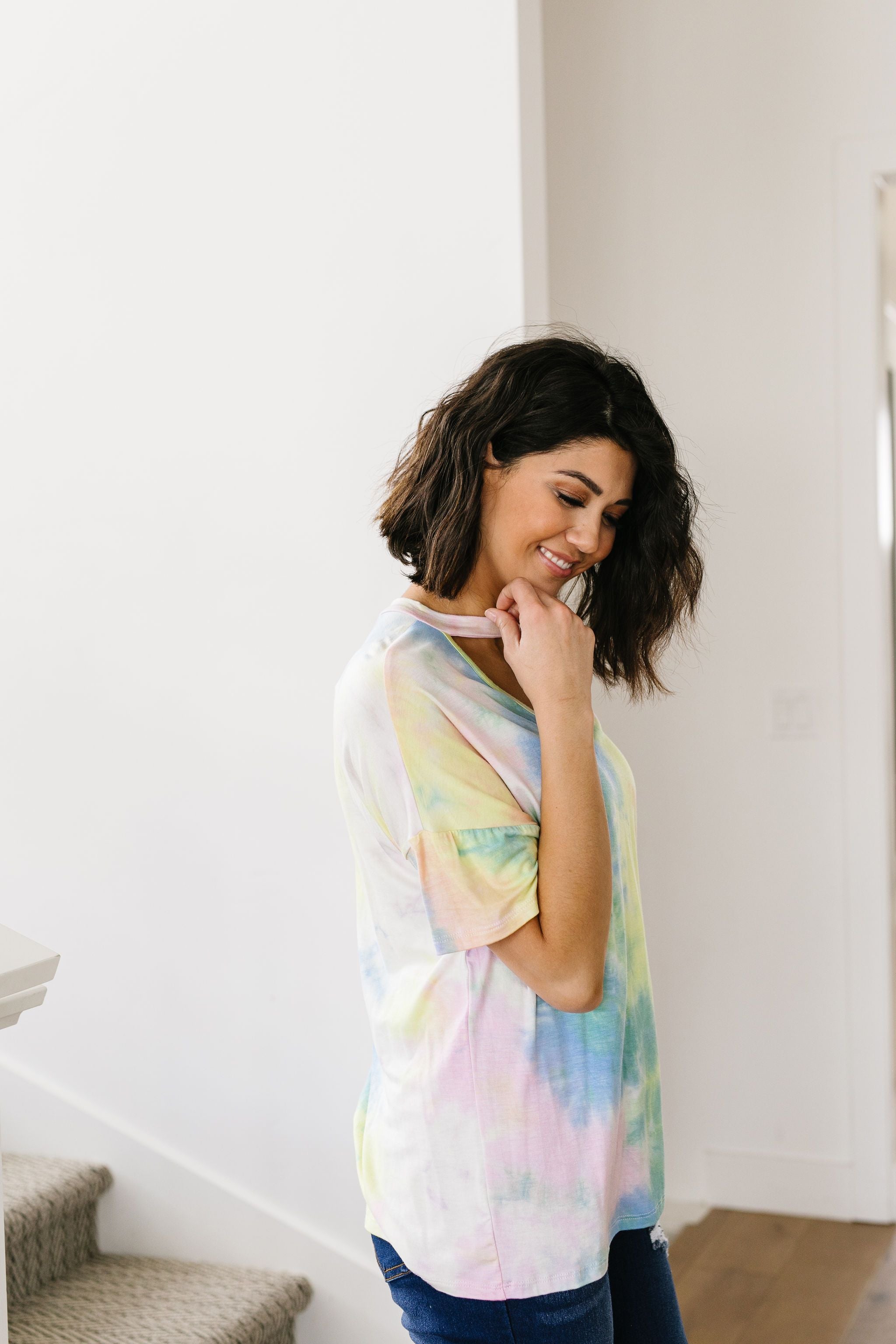 All Choked Up Tie Dye Top