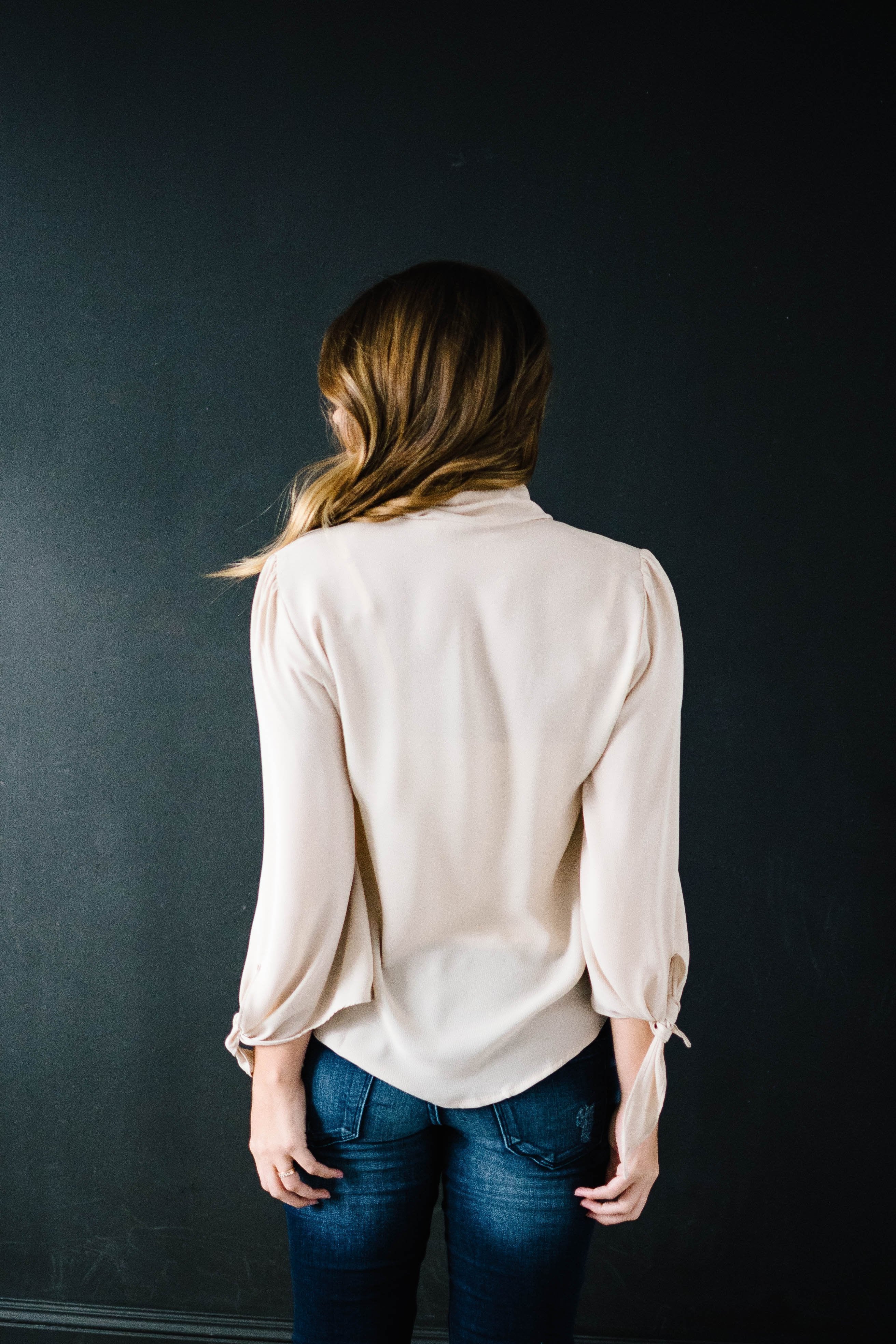 All Tied Up Blouse in Cream