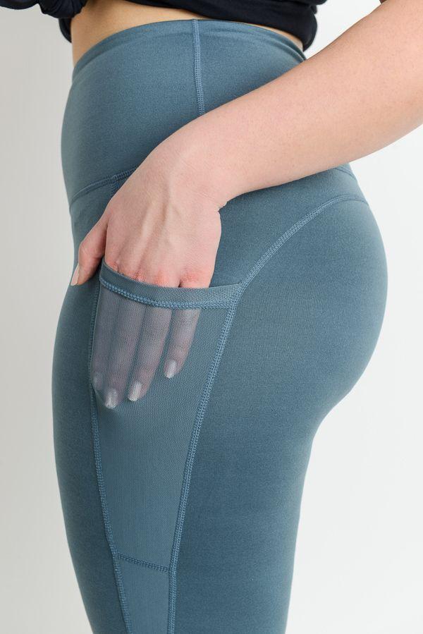 Running The World Leggings In Dusty Teal PLUS