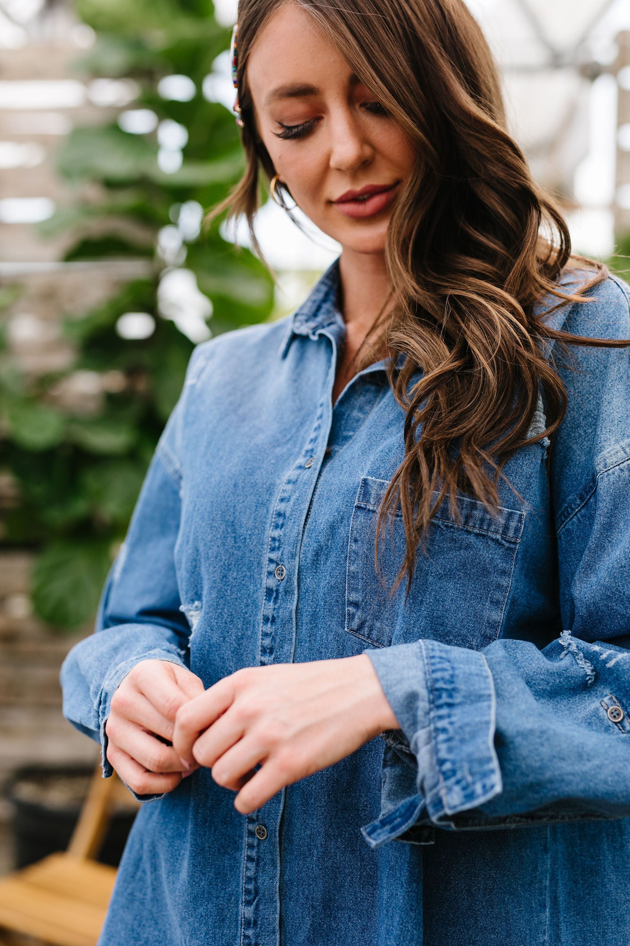 Artist's Loft Denim Button Down