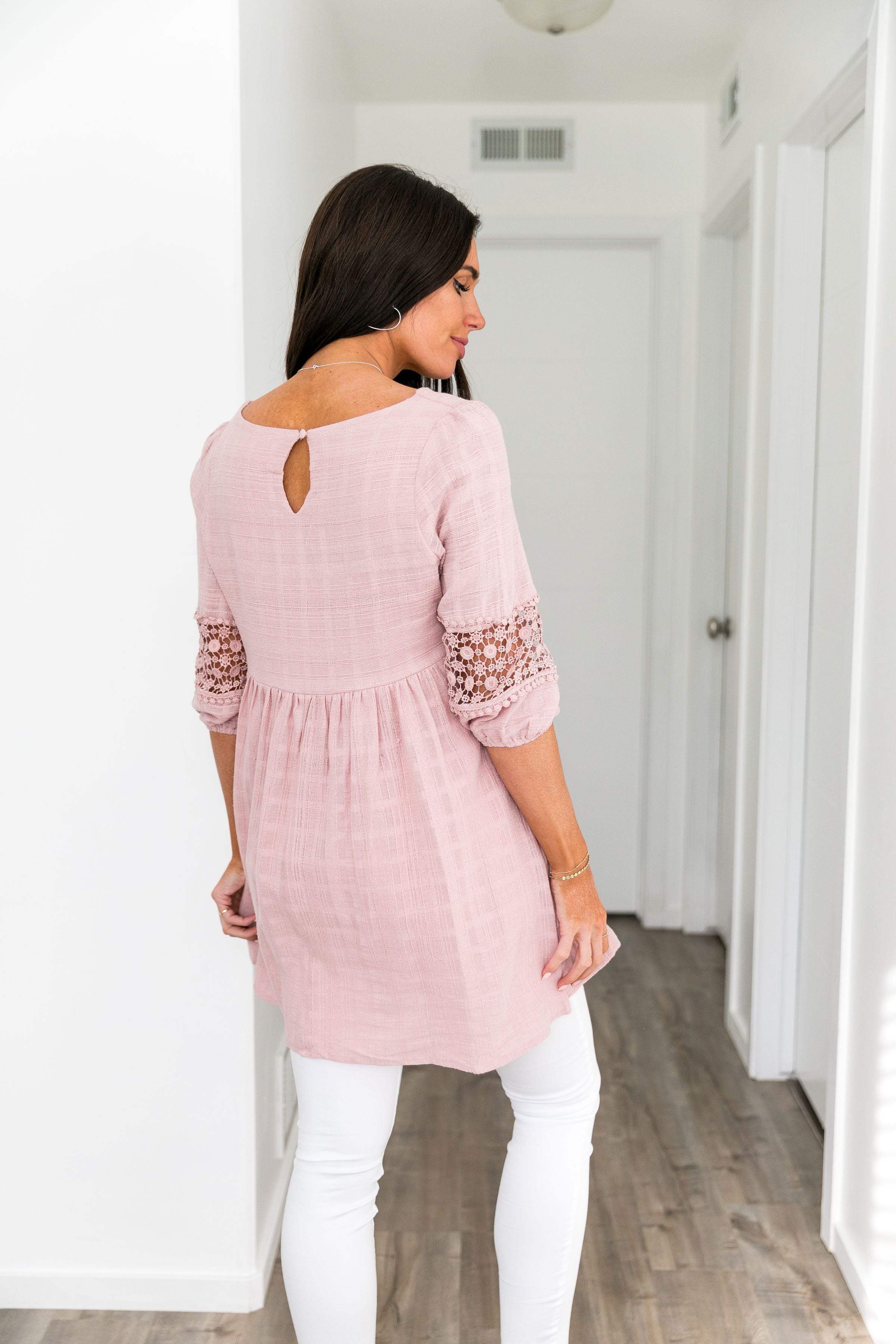 Bailey Babydoll Lace Trimmed Tunic