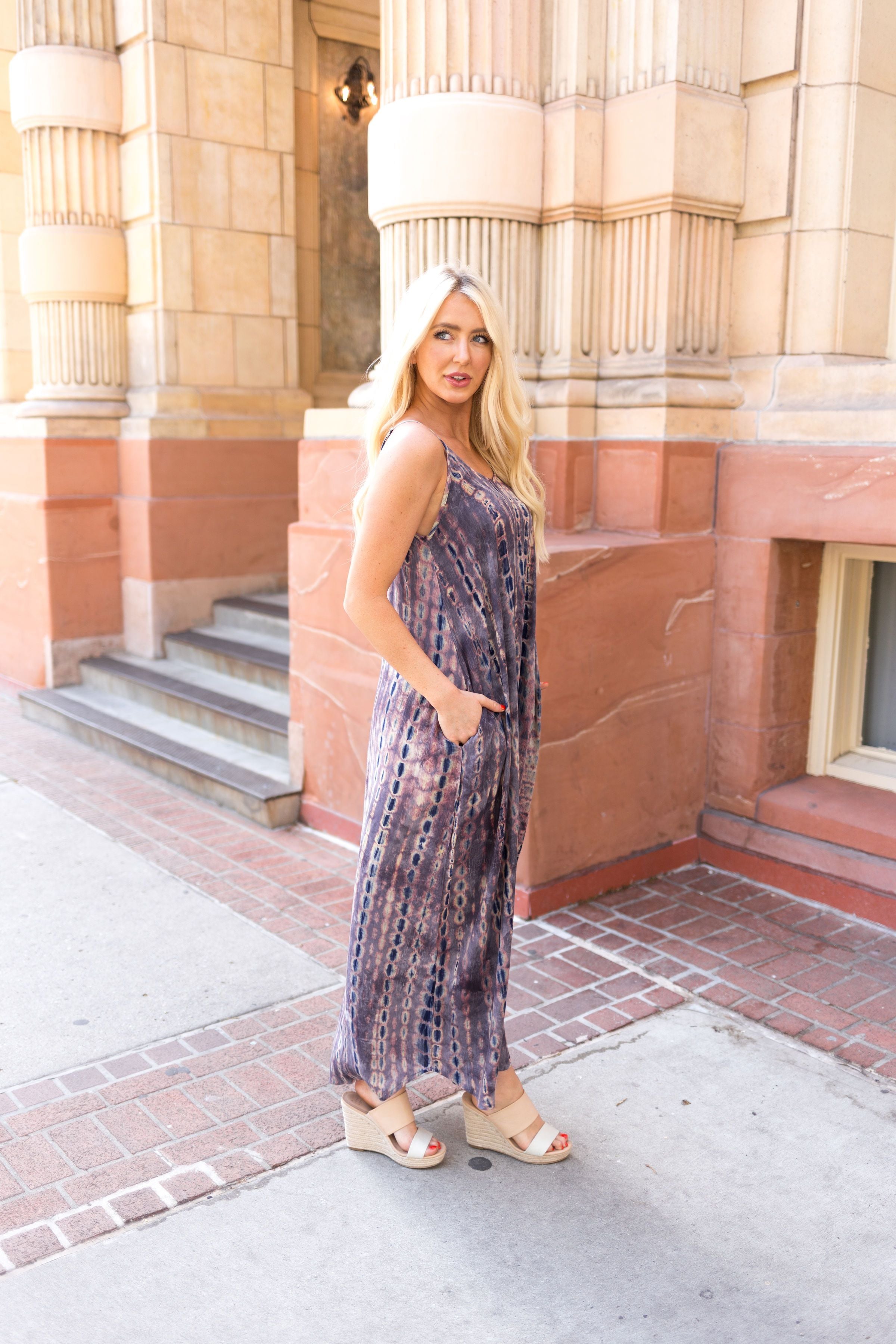 Bamboo Forest Tie Dye Maxi Dress