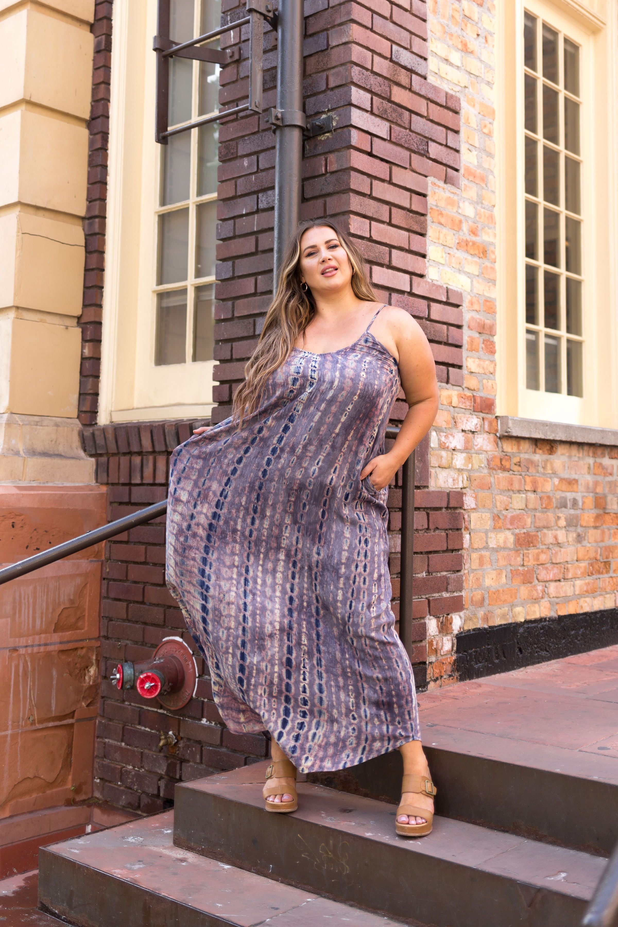 Bamboo Forest Tie Dye Maxi Dress