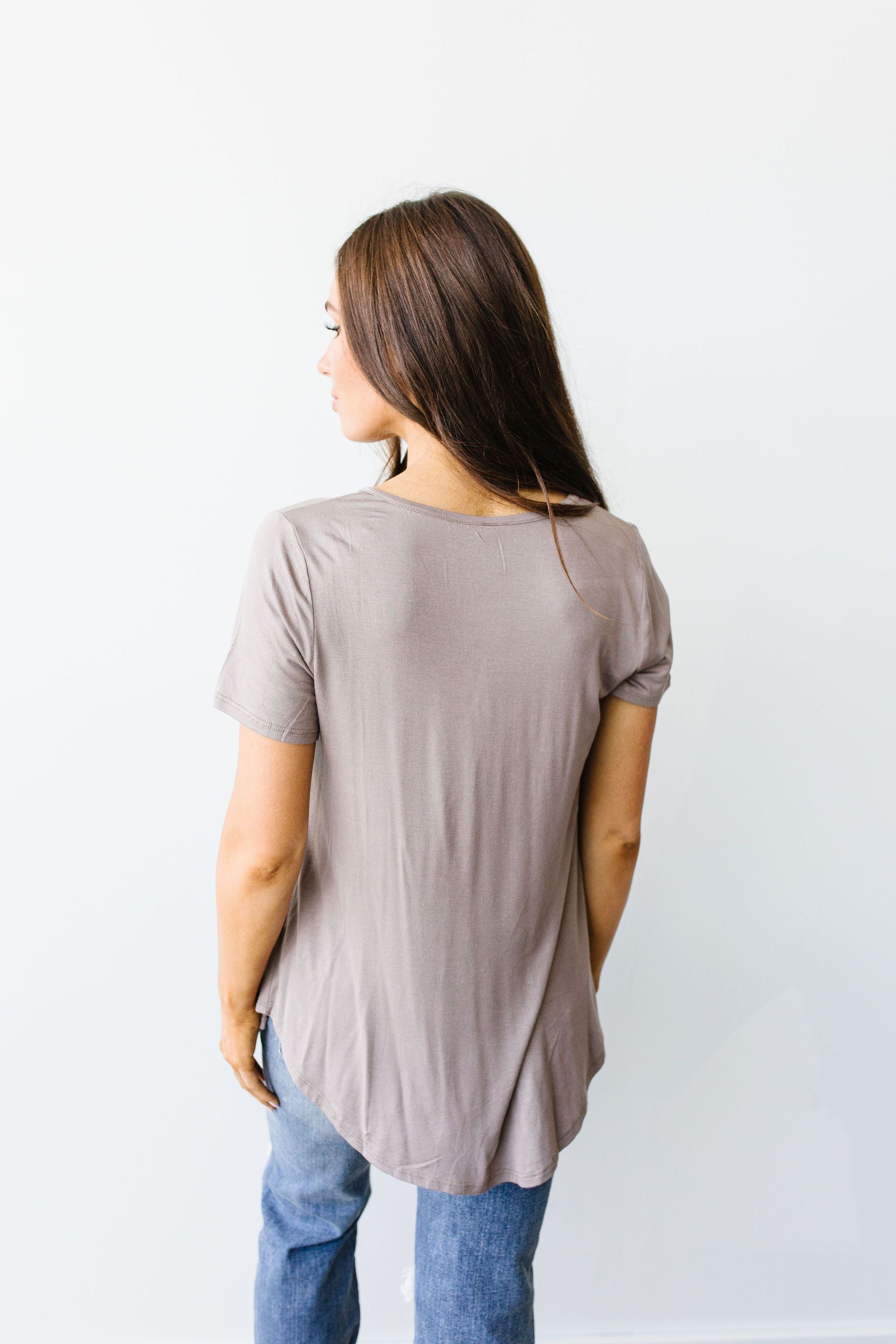 Bamboo Knit Top In Mocha