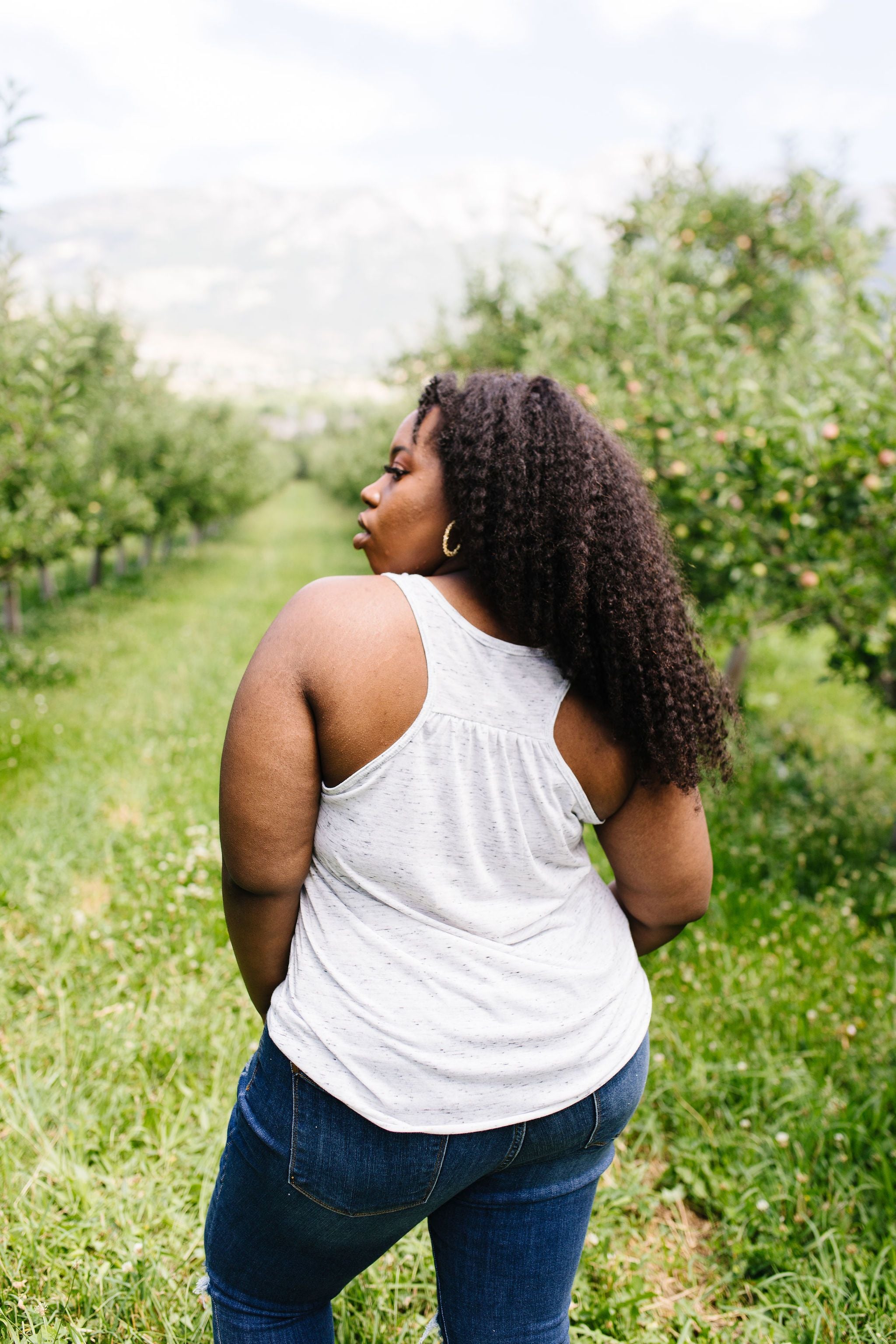 Be Kind Racerback Tank In Marbled White