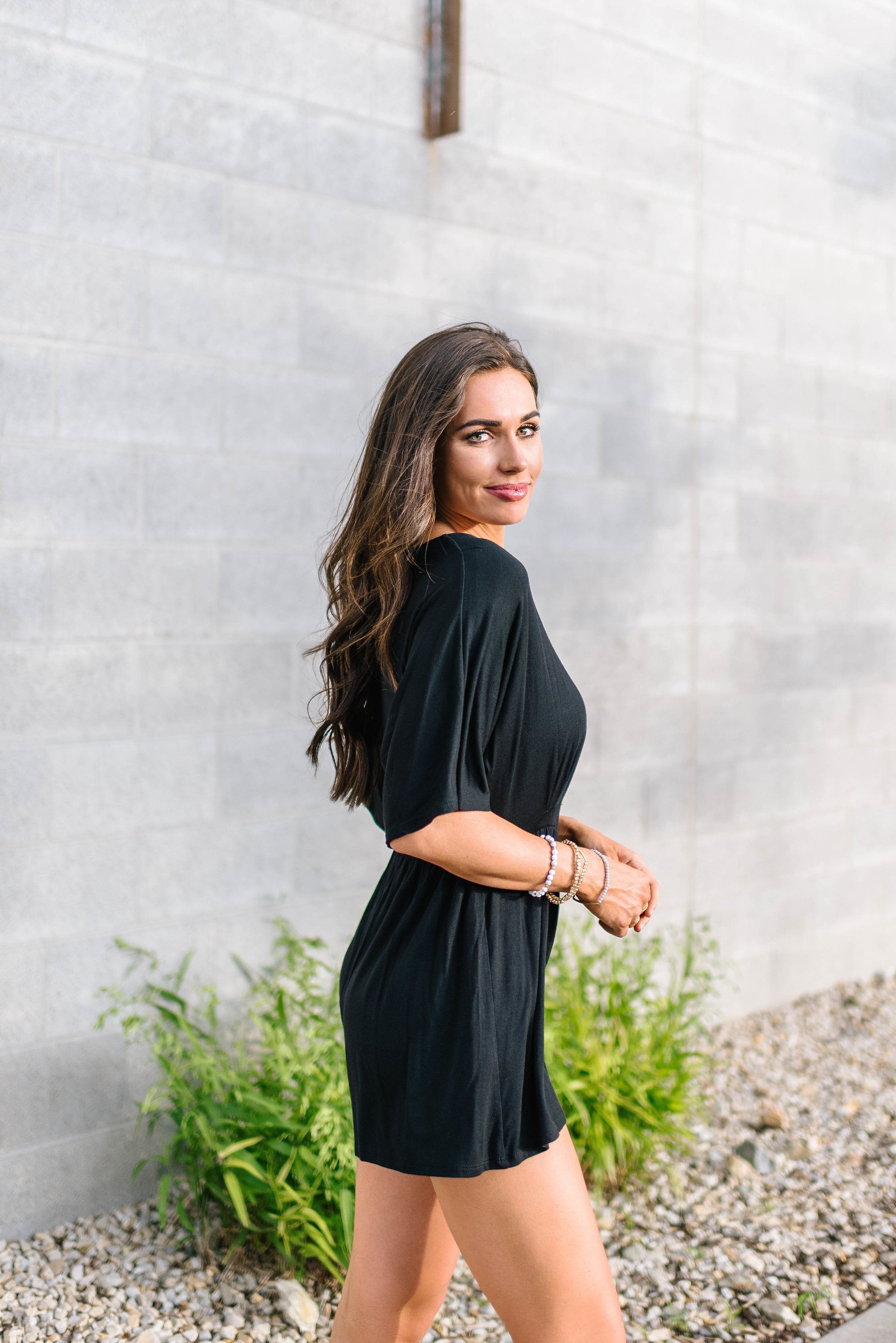 Black Criss Cross Romper