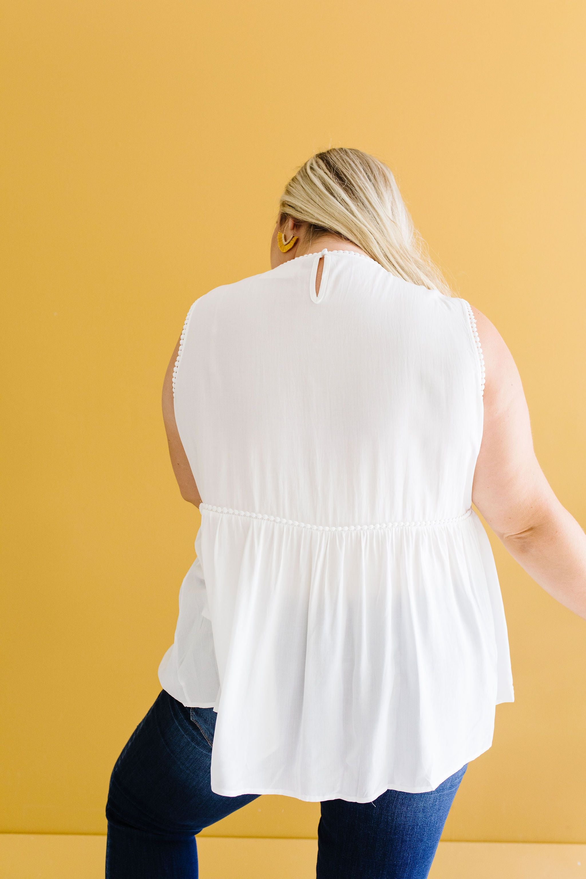 Bloom In The Desert Embroidered Top In Ivory