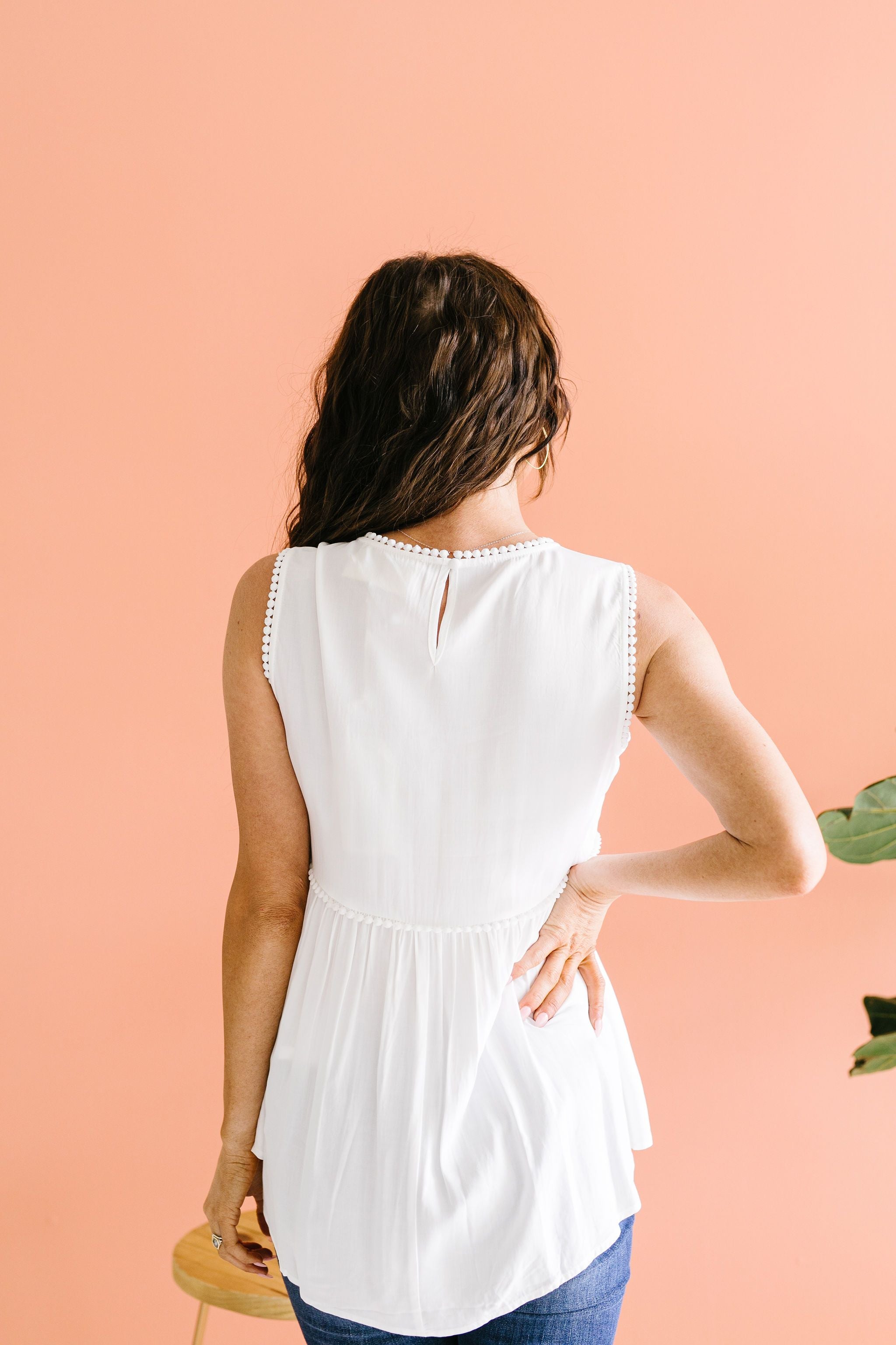 Bloom In The Desert Embroidered Top In Ivory