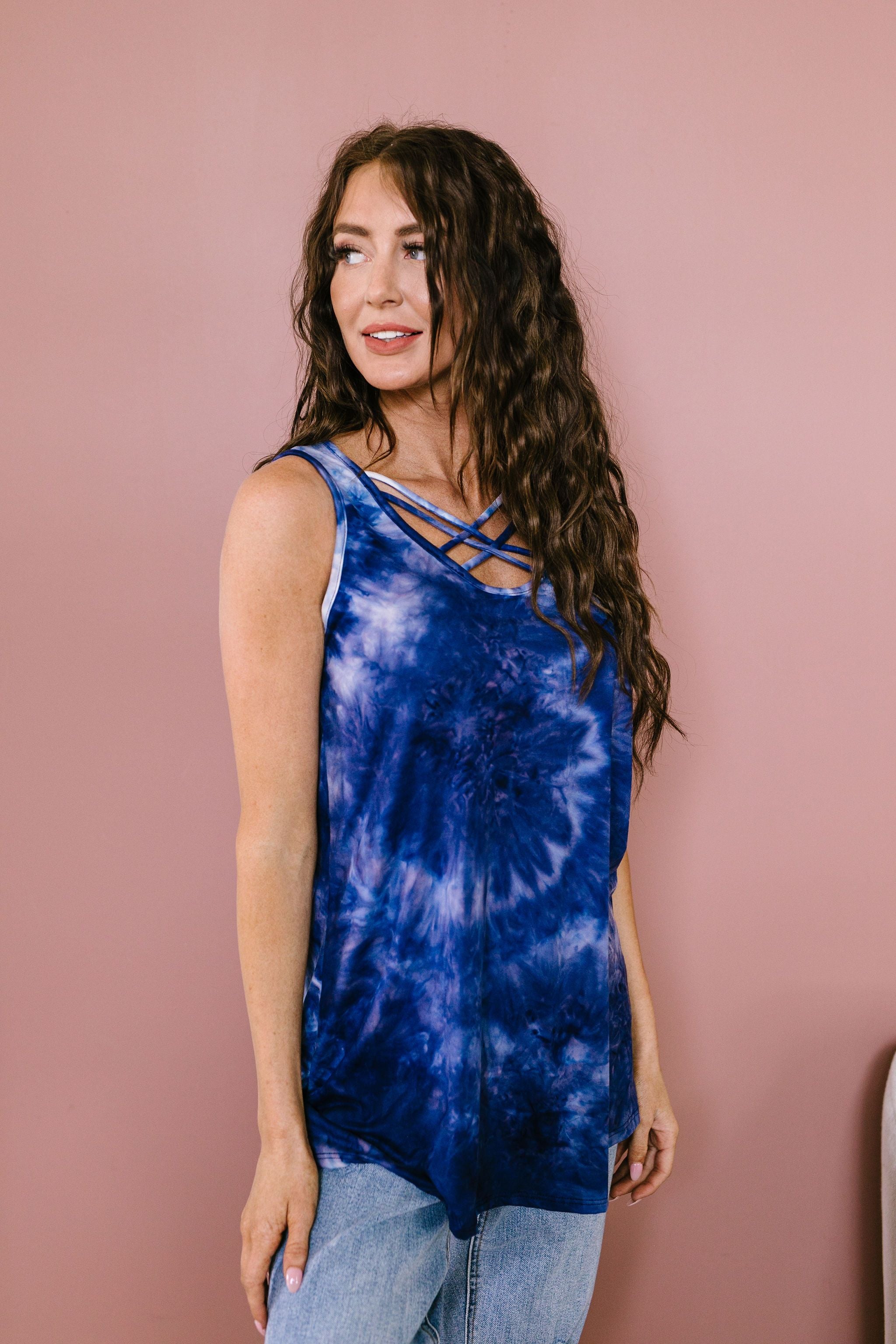 Blue Waters CrissCross Tie Dye Tank