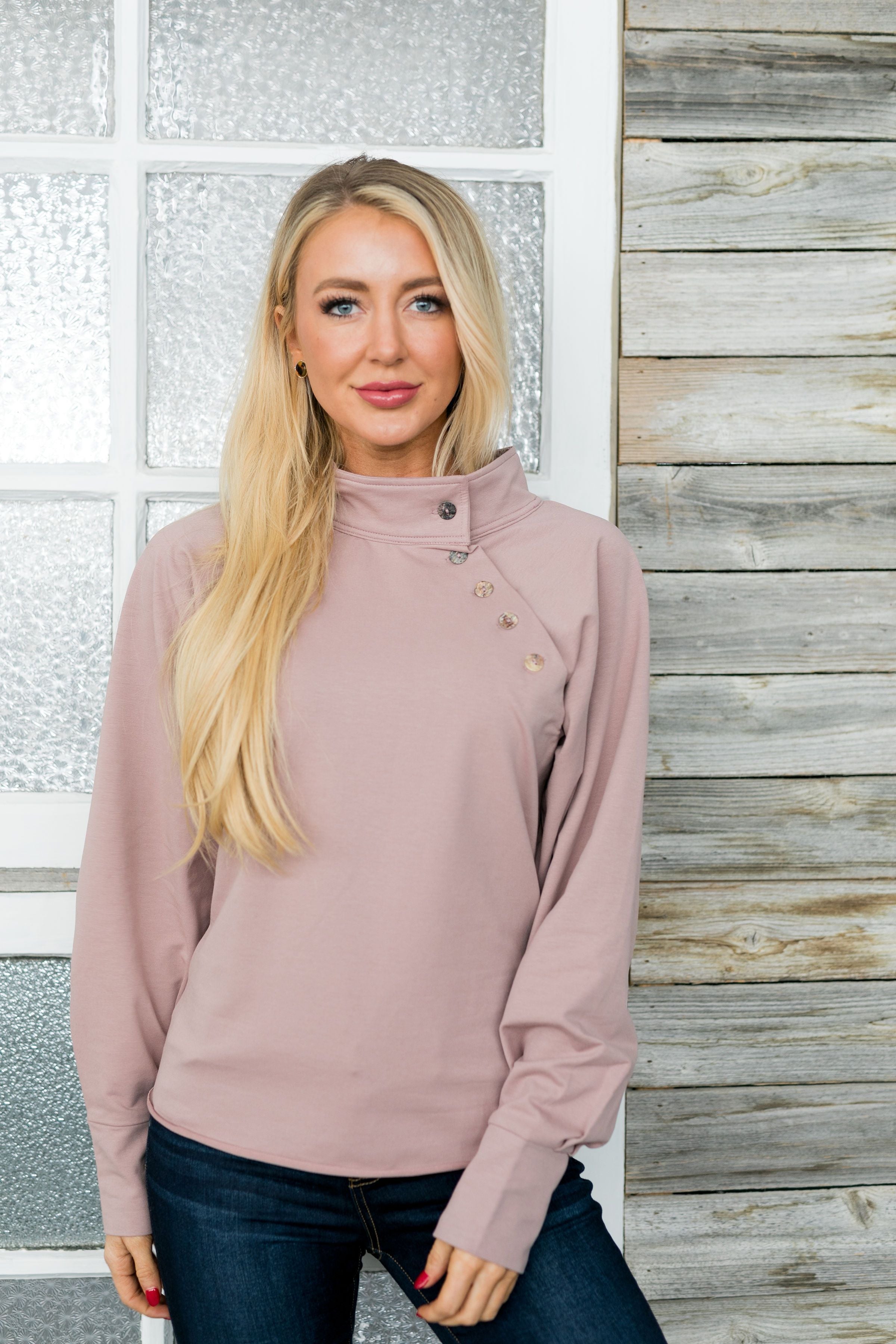 Blush Button-Up Top - ALL SALES FINAL