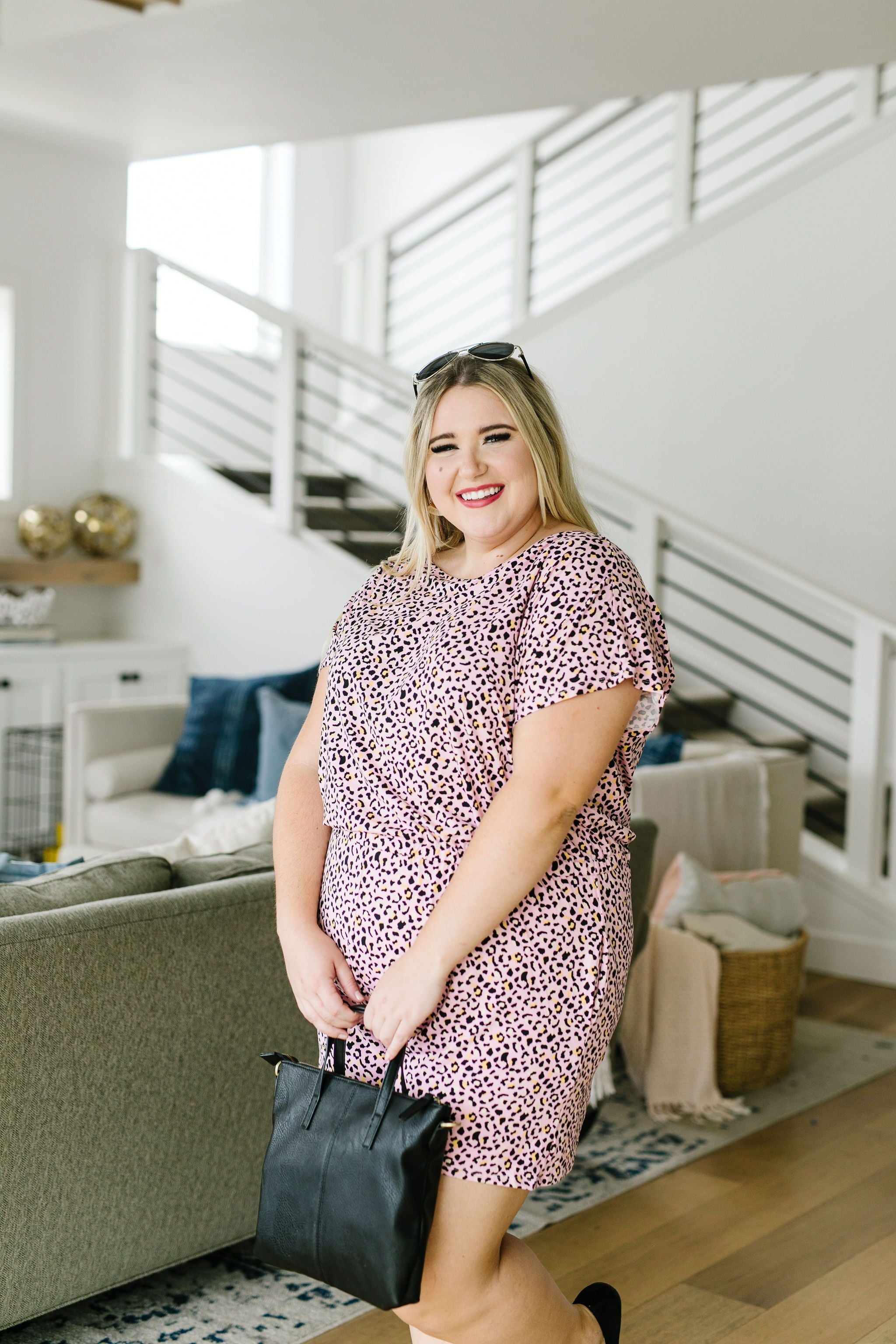 Blushing Leopard Romper