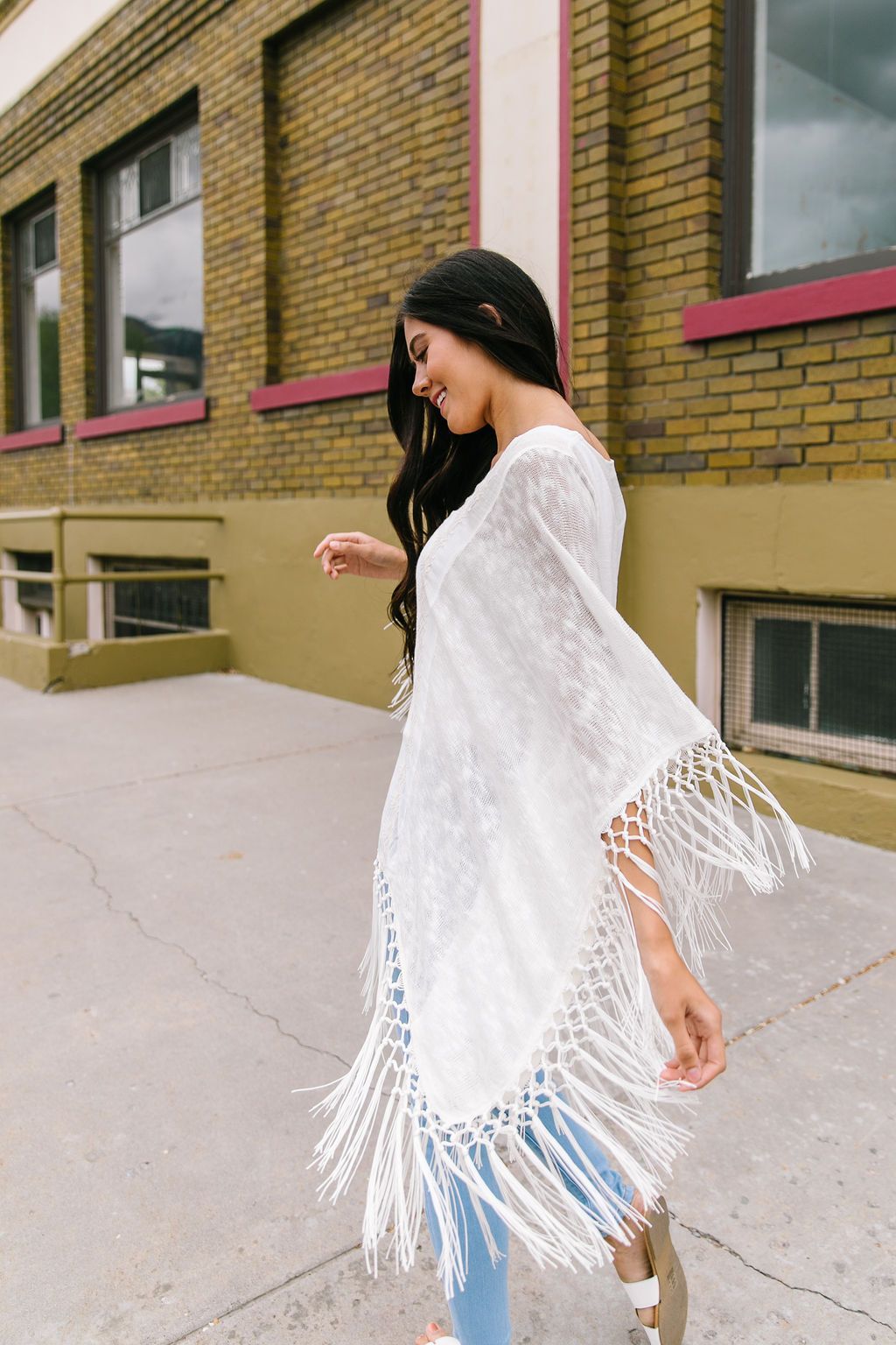 Boho Embroidered + Fringed Top