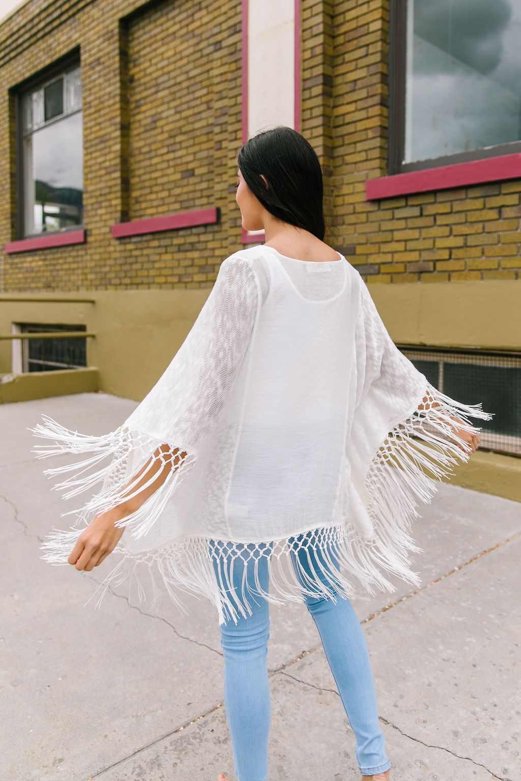 Boho Embroidered + Fringed Top