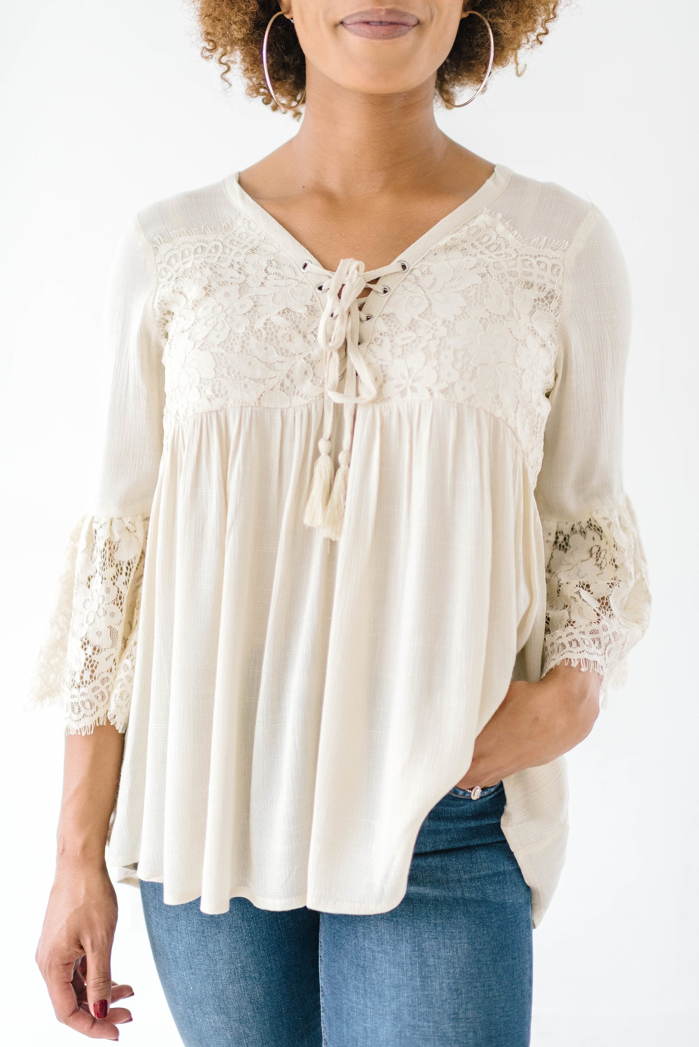 Boho Ties Lace Top