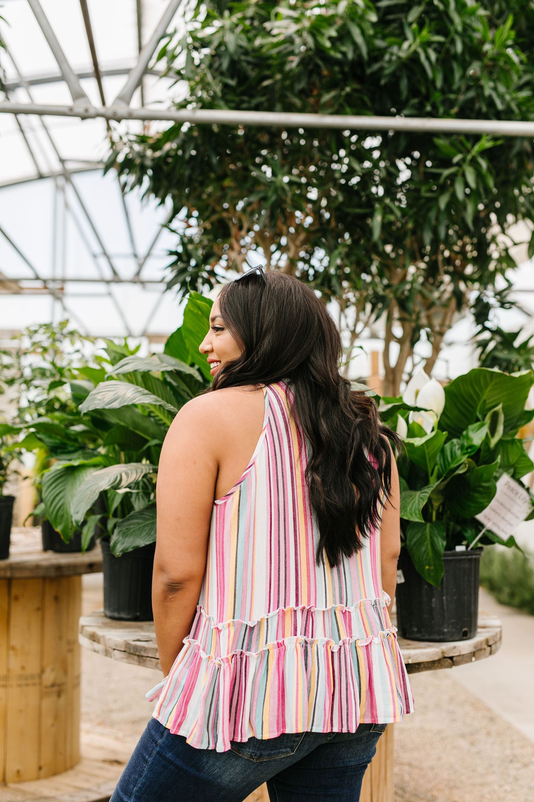 Bubble Gum Stripes Halter