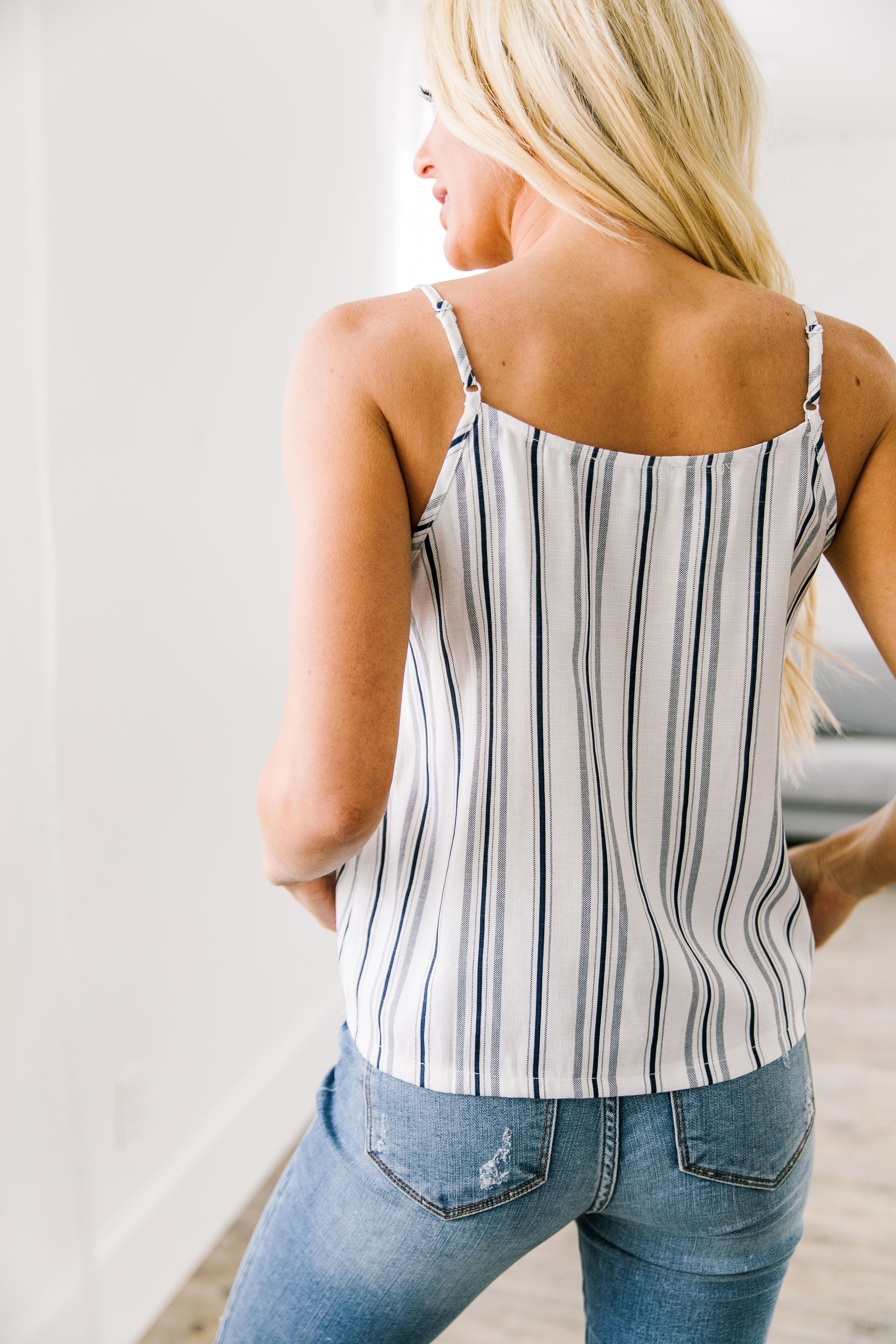 Business Or Pleasure Striped Tank