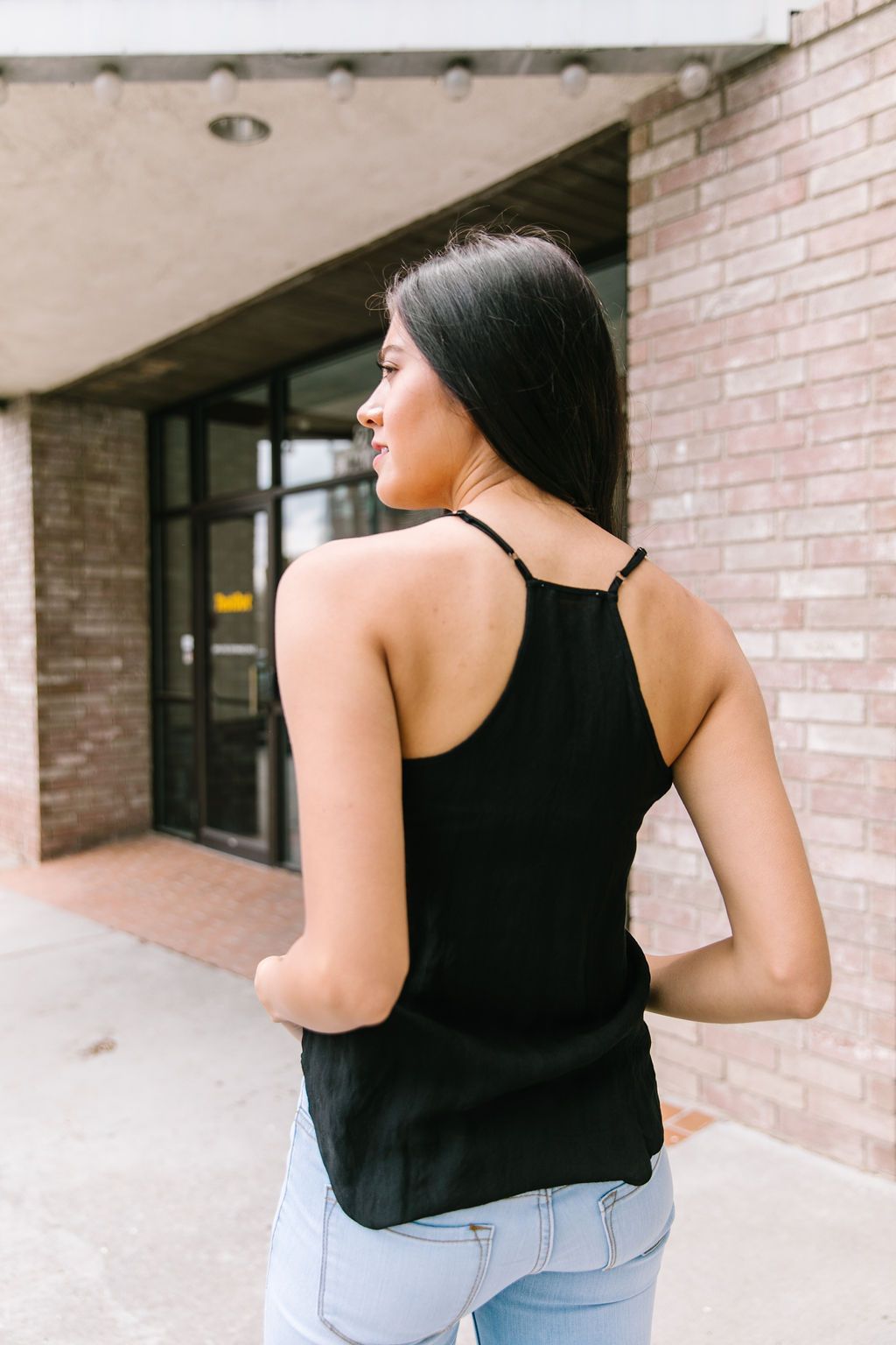 Button Down Camisole In Black