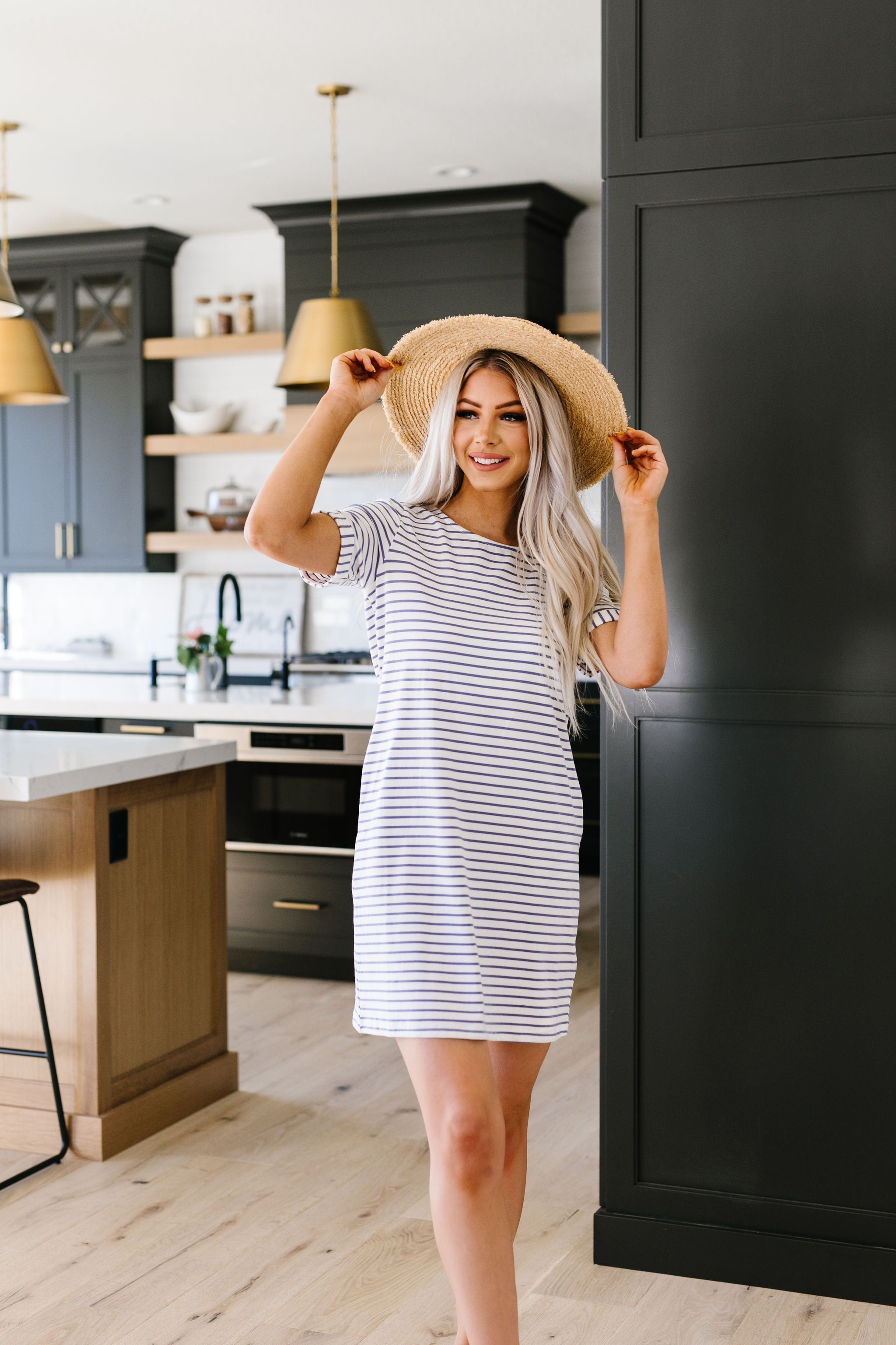 Buttoned To A T-Shirt Dress