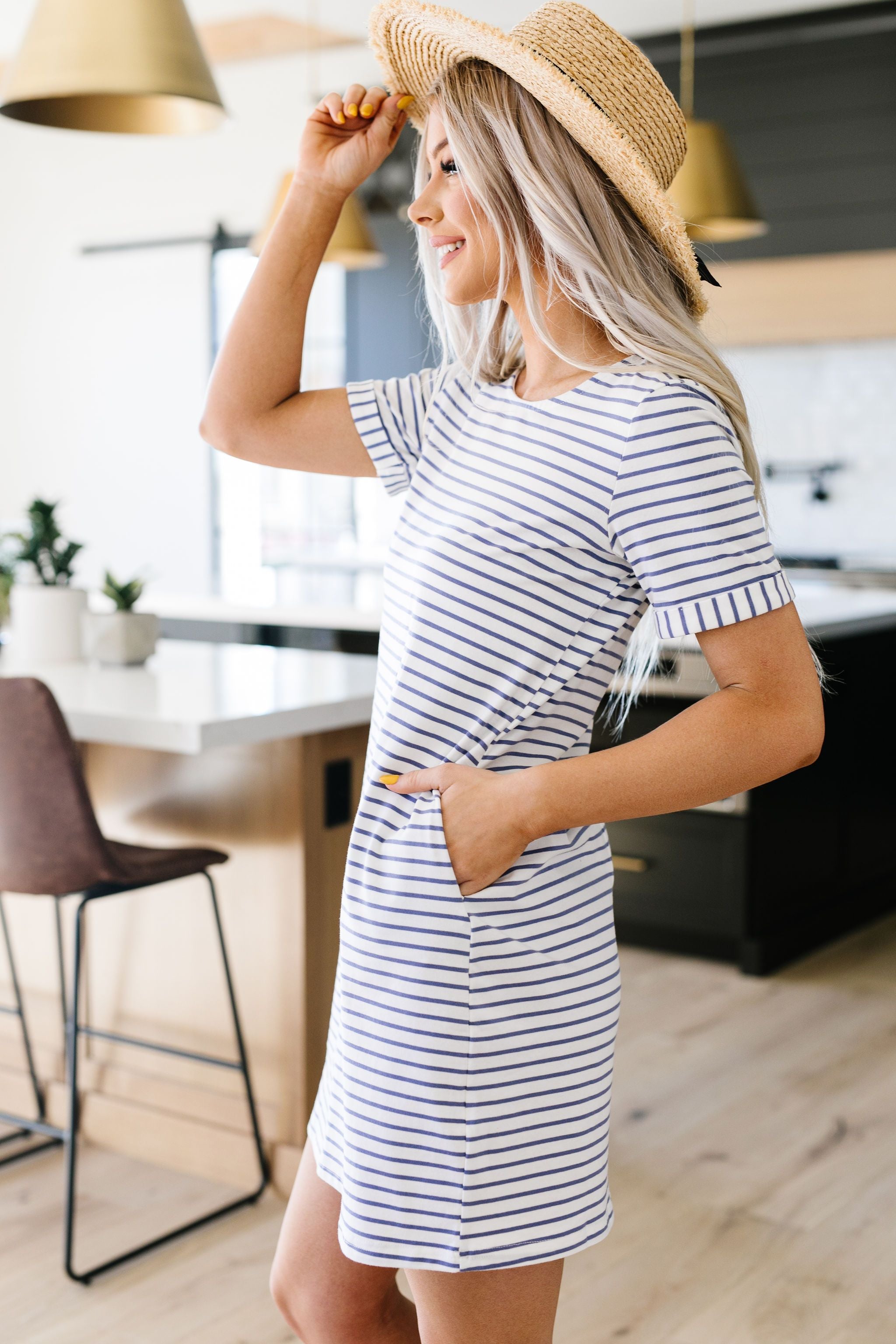 Buttoned To A T-Shirt Dress