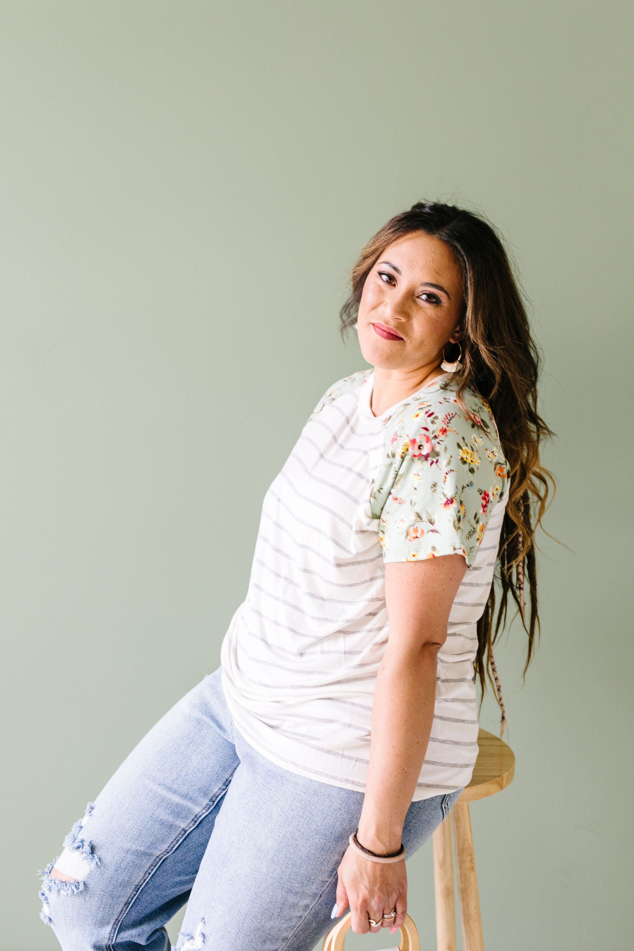 Buttons In The Herb Garden Raglan Top