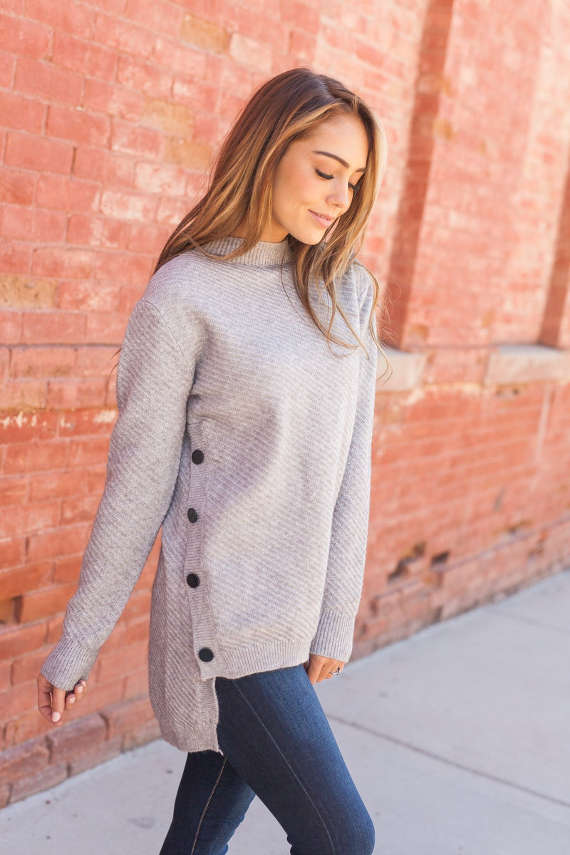 Buttons Down The Sides Sweater