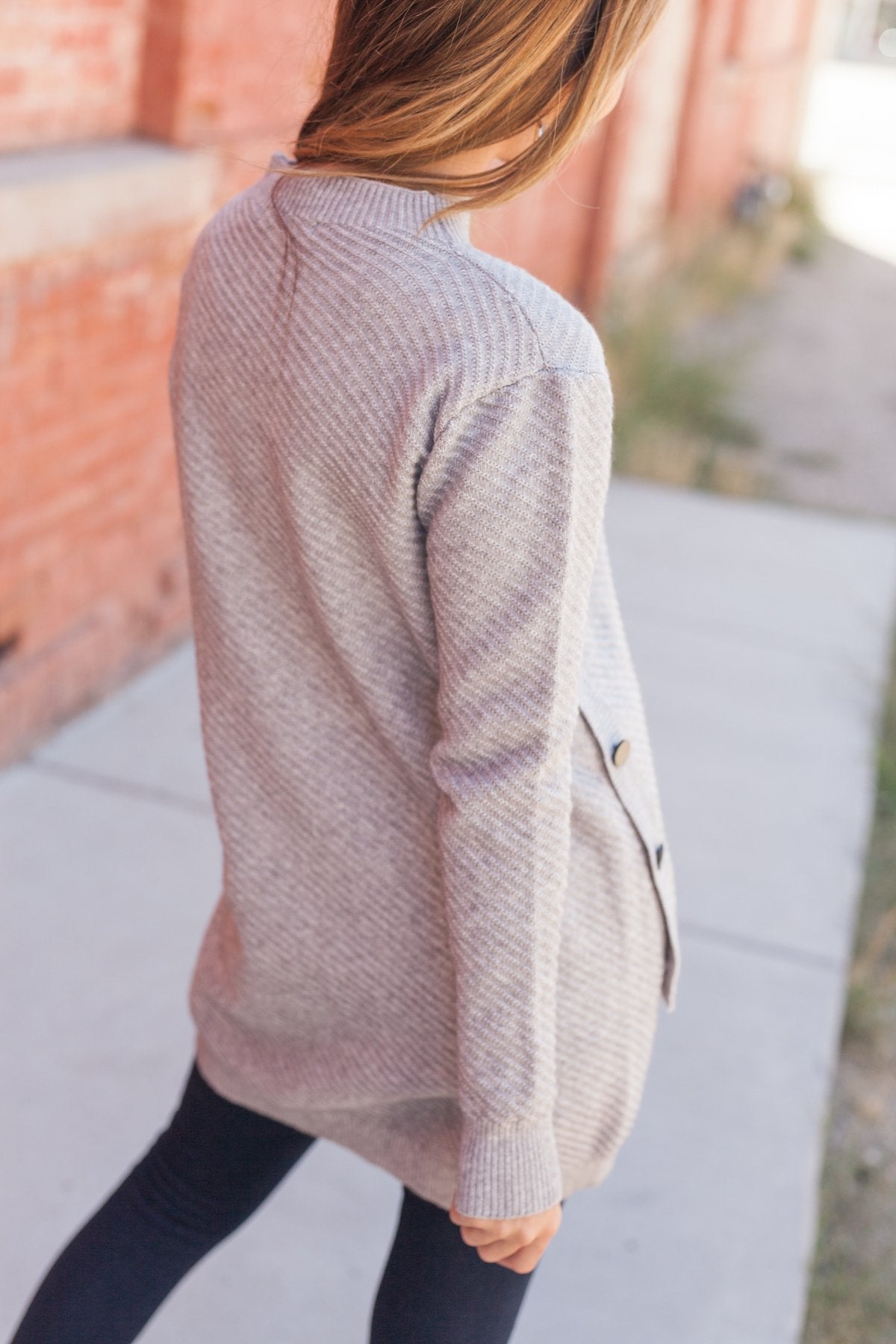 Buttons Down The Sides Sweater