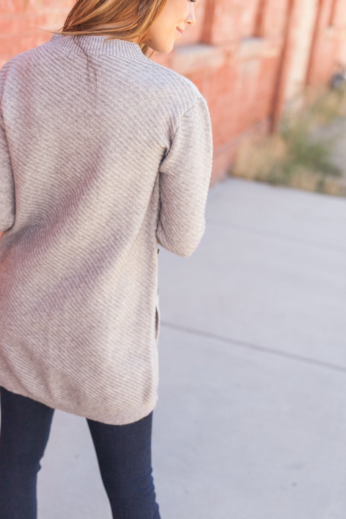 Buttons Down The Sides Sweater