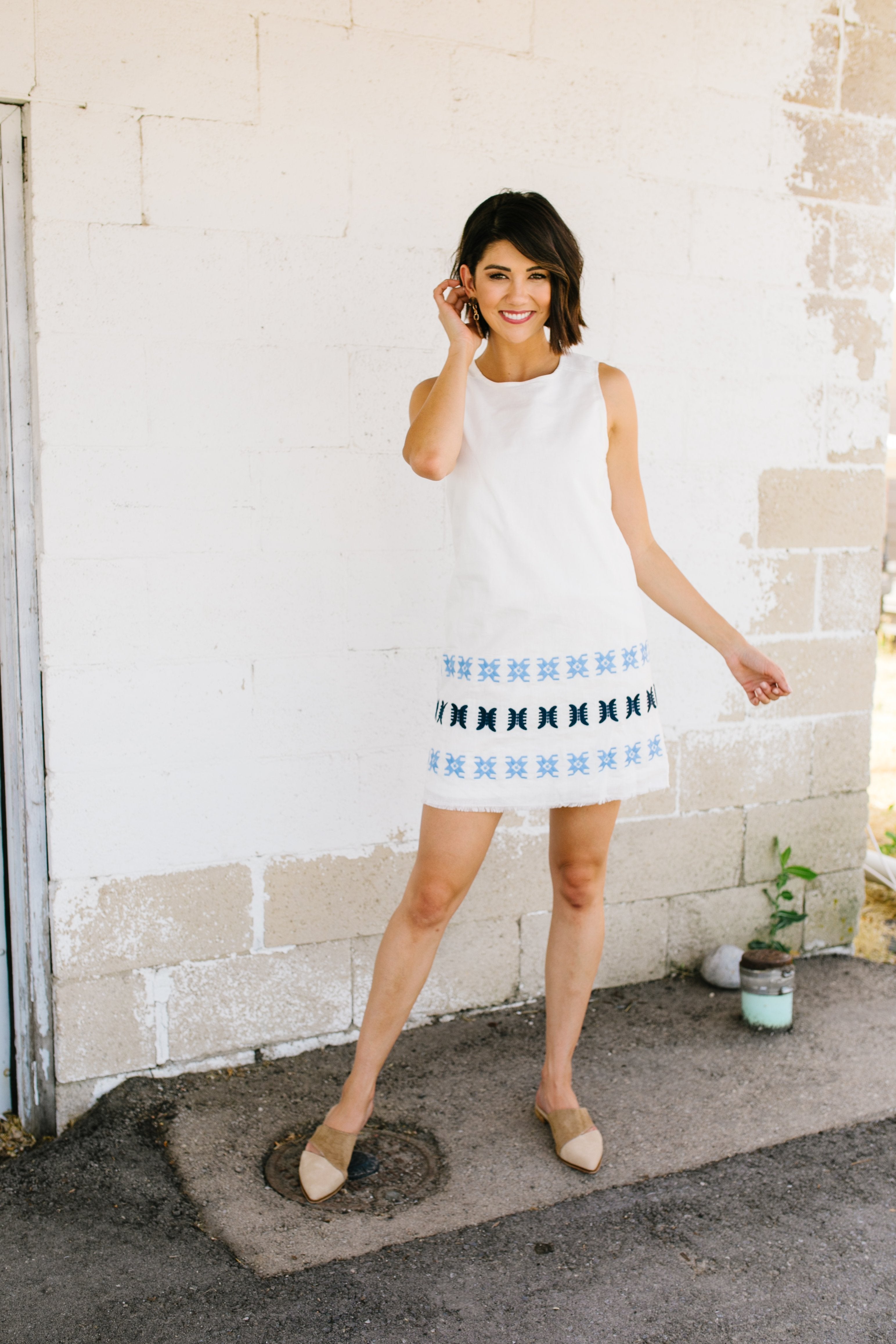 Camden Embroidered Shift Dress