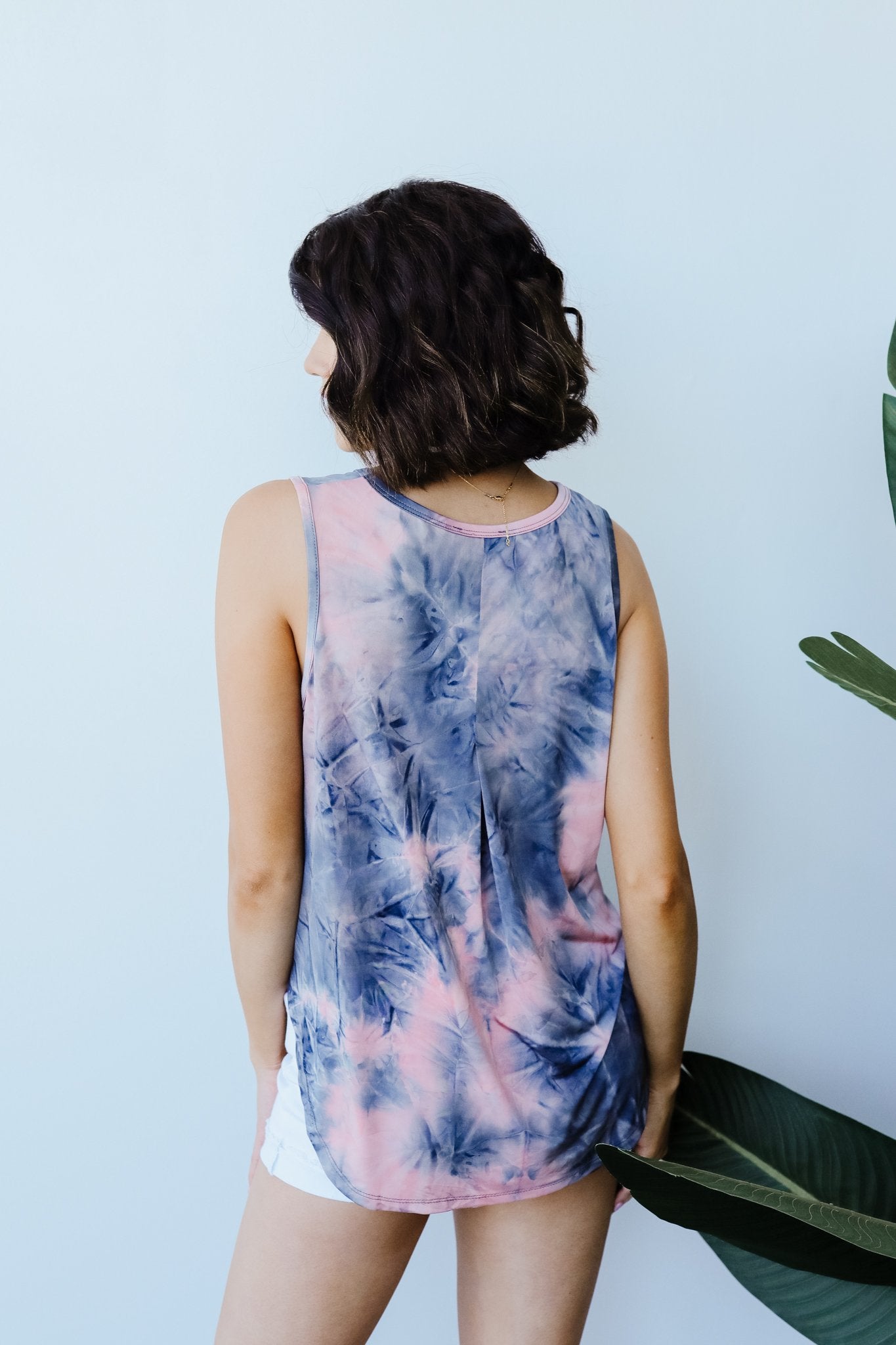 Caribbean Tie Dye Tank In Mauve