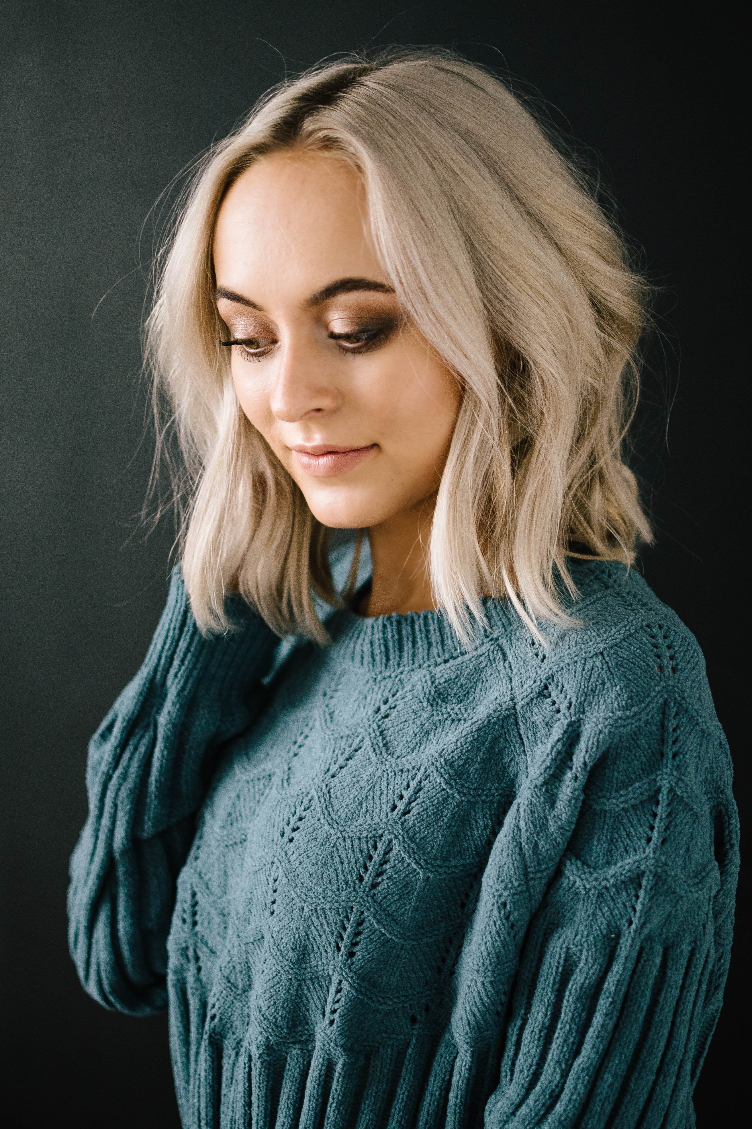 Chenille Sweater in Seafoam