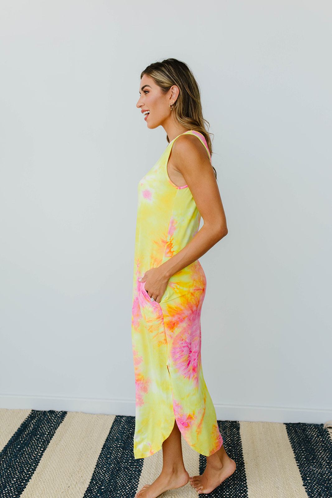 Citrus Splash Tank Dress