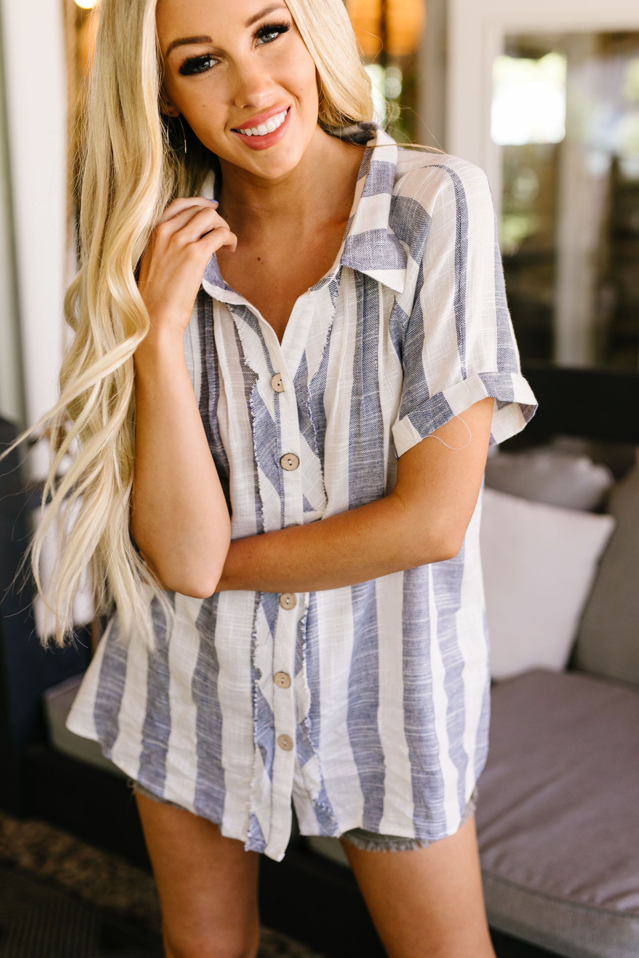 Classic Striped Button-Down