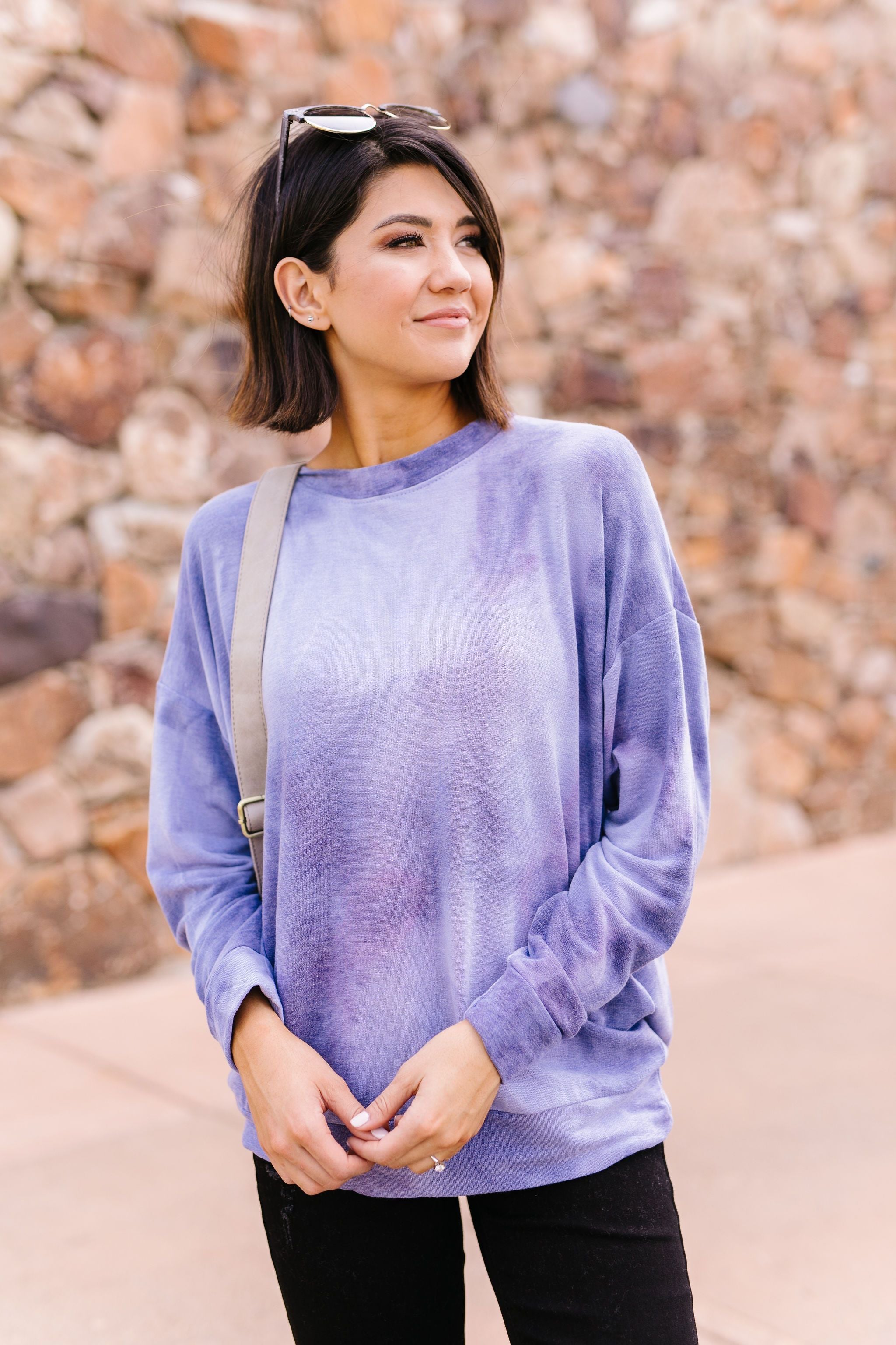 Clear Waters Tie Dye Sweatshirt In Faded Indigo