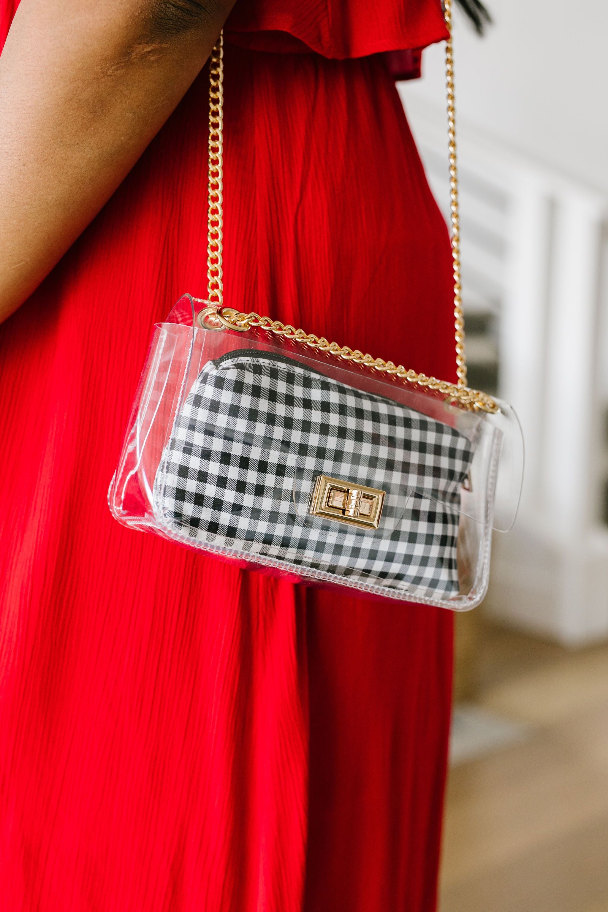 Complete Transparency Gingham Bag