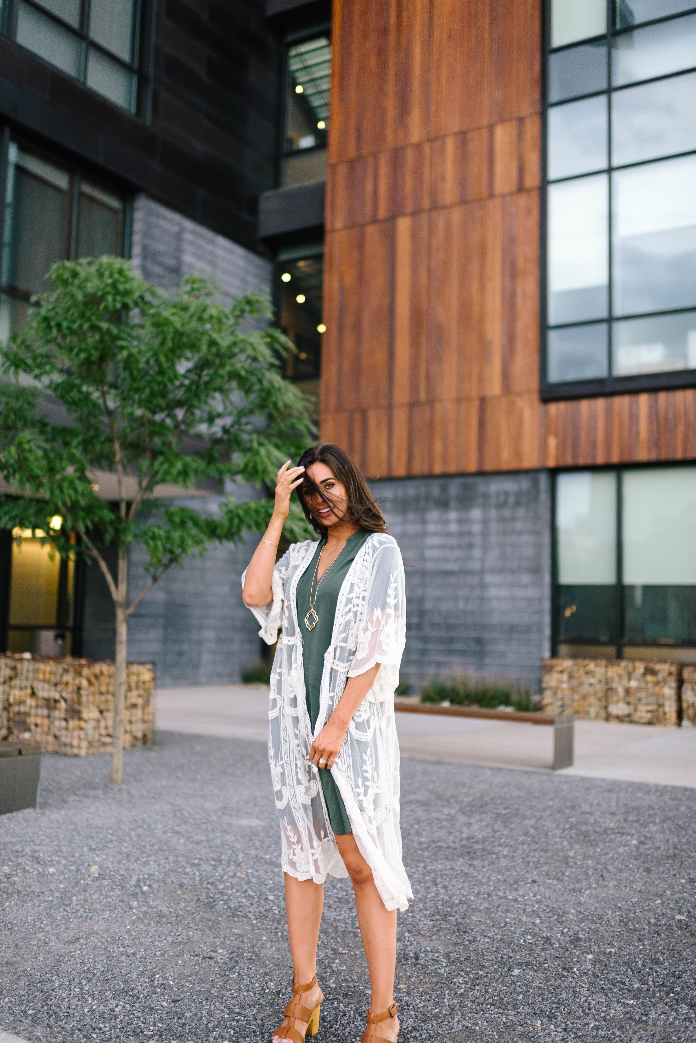 Cream Lace Kimono