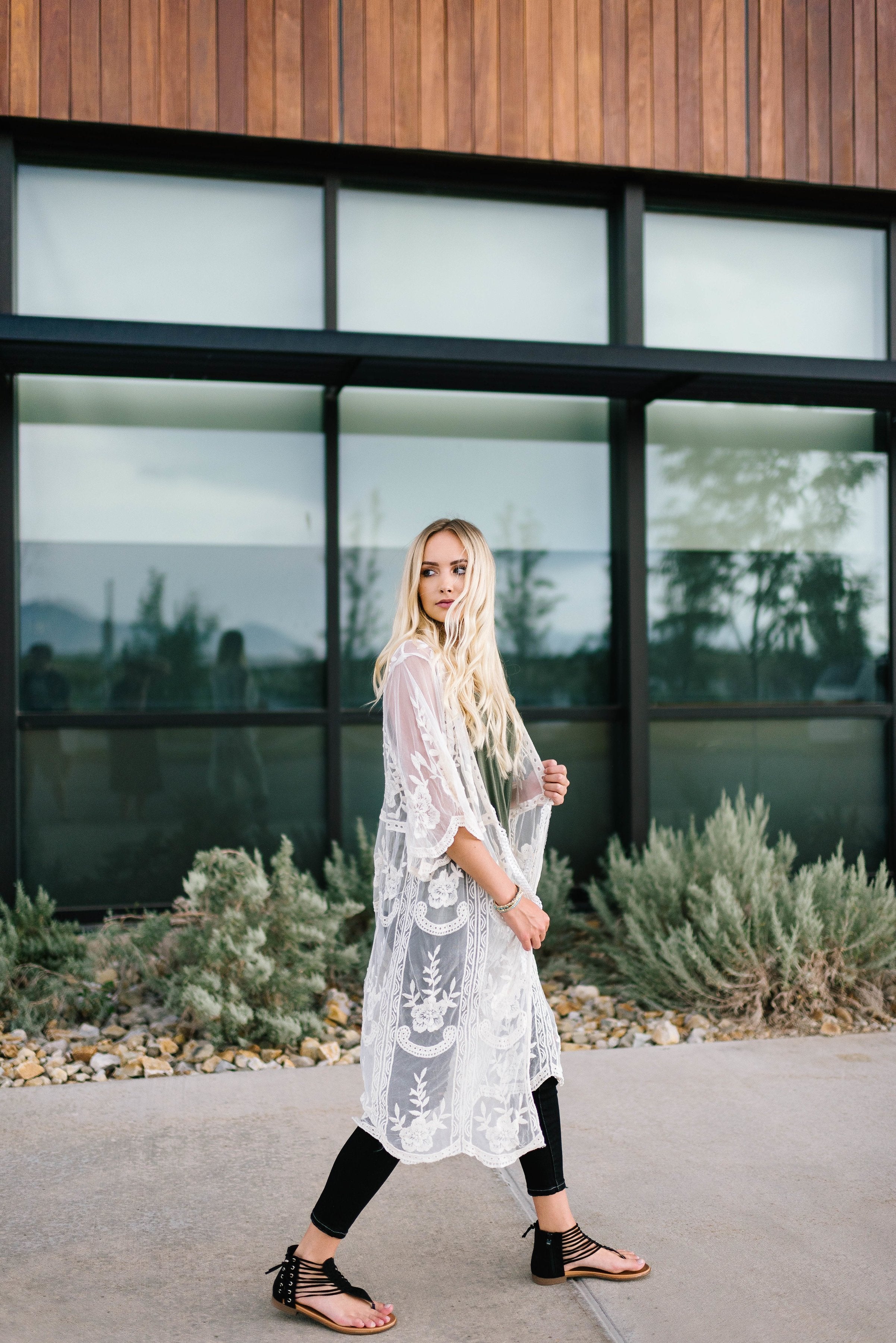 Cream Lace Kimono