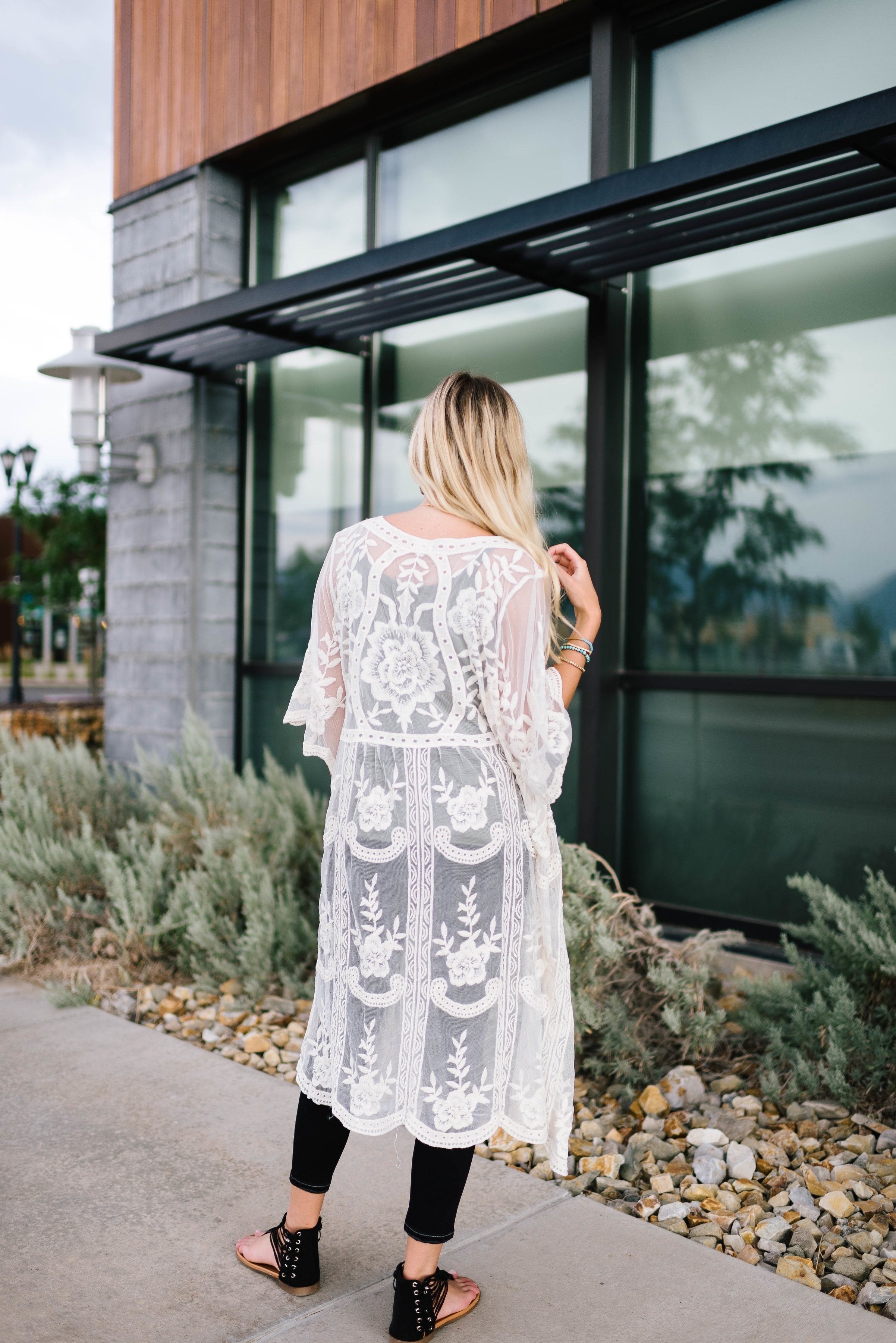 Cream Lace Kimono