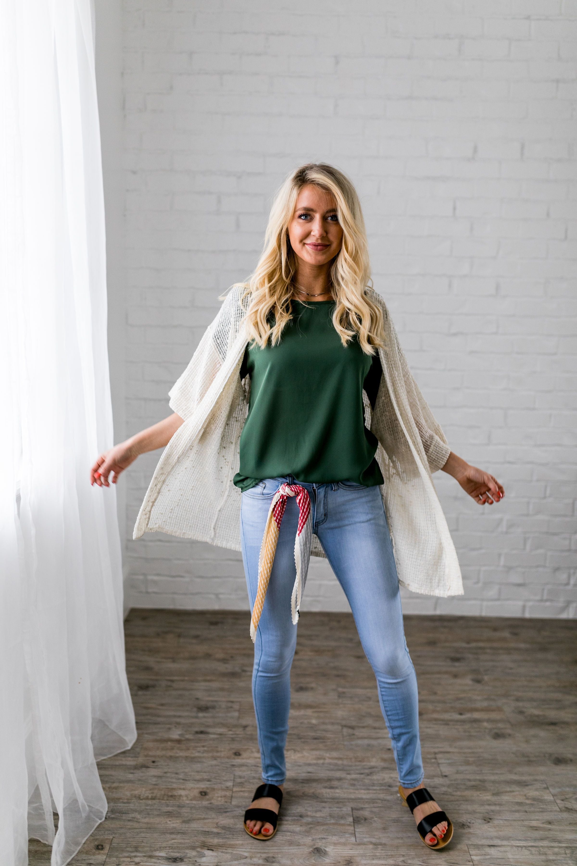 Cream Loose Knit Cardigan