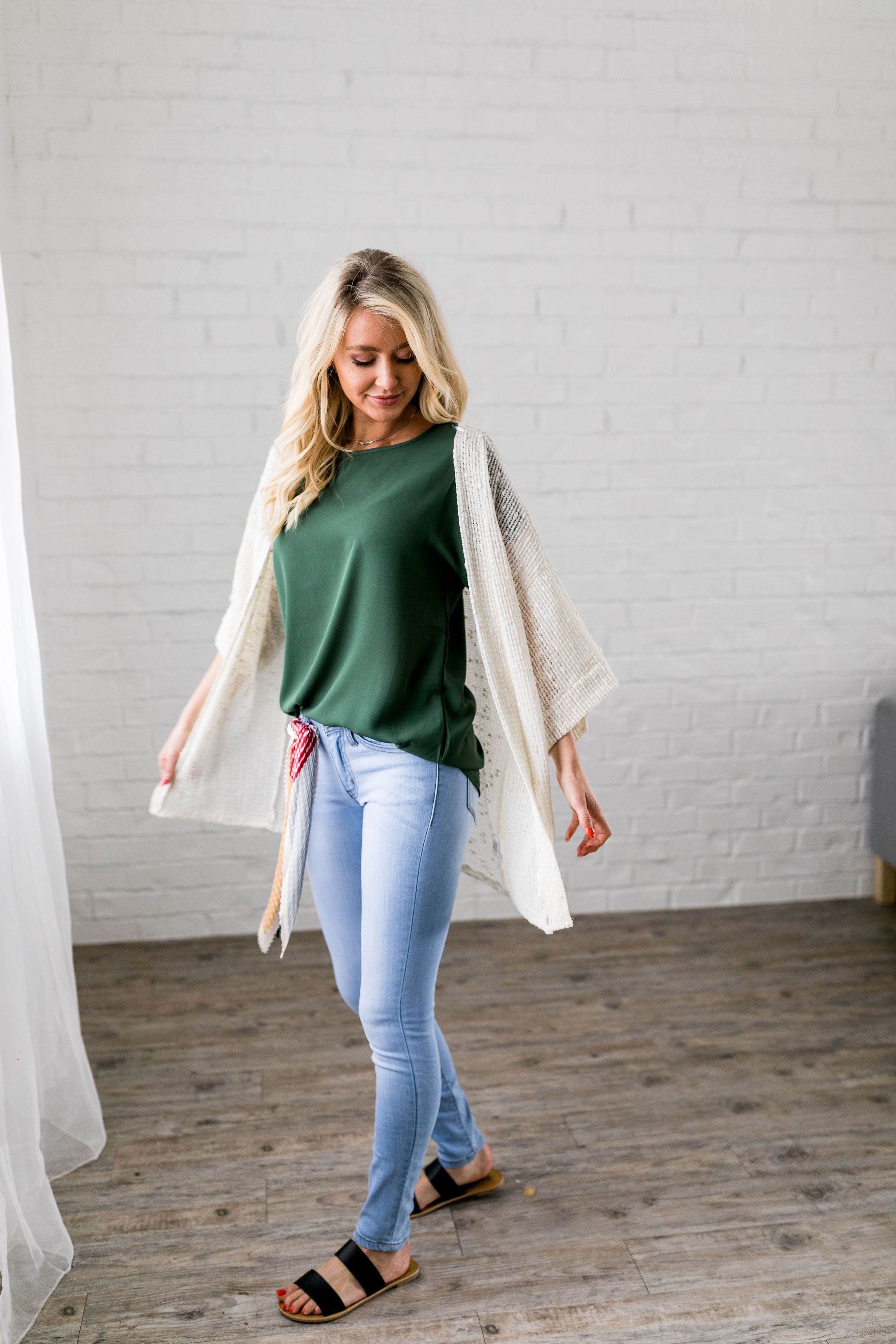 Cream Loose Knit Cardigan